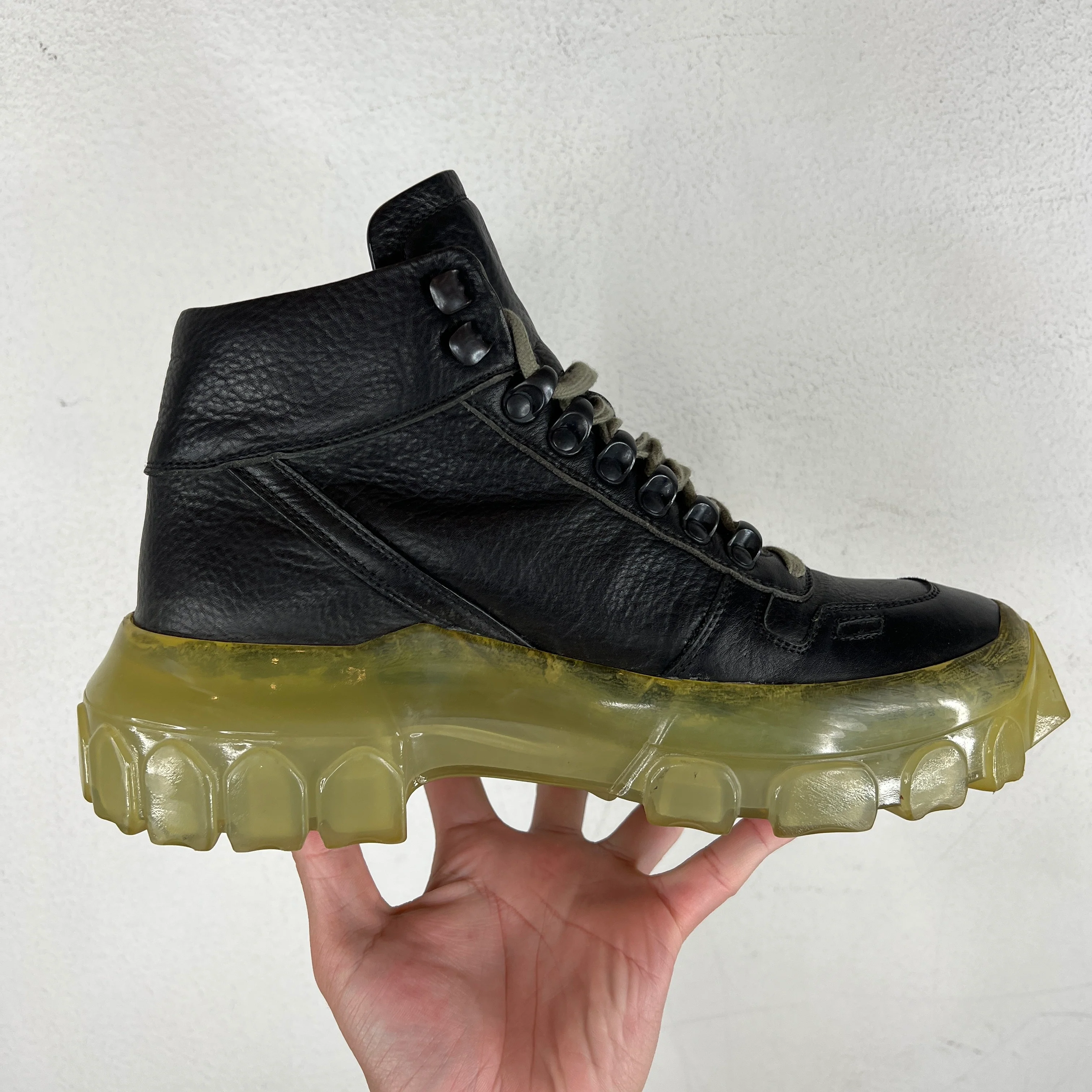 Rick Owens Green Bozo Tractor Boots - Image 9