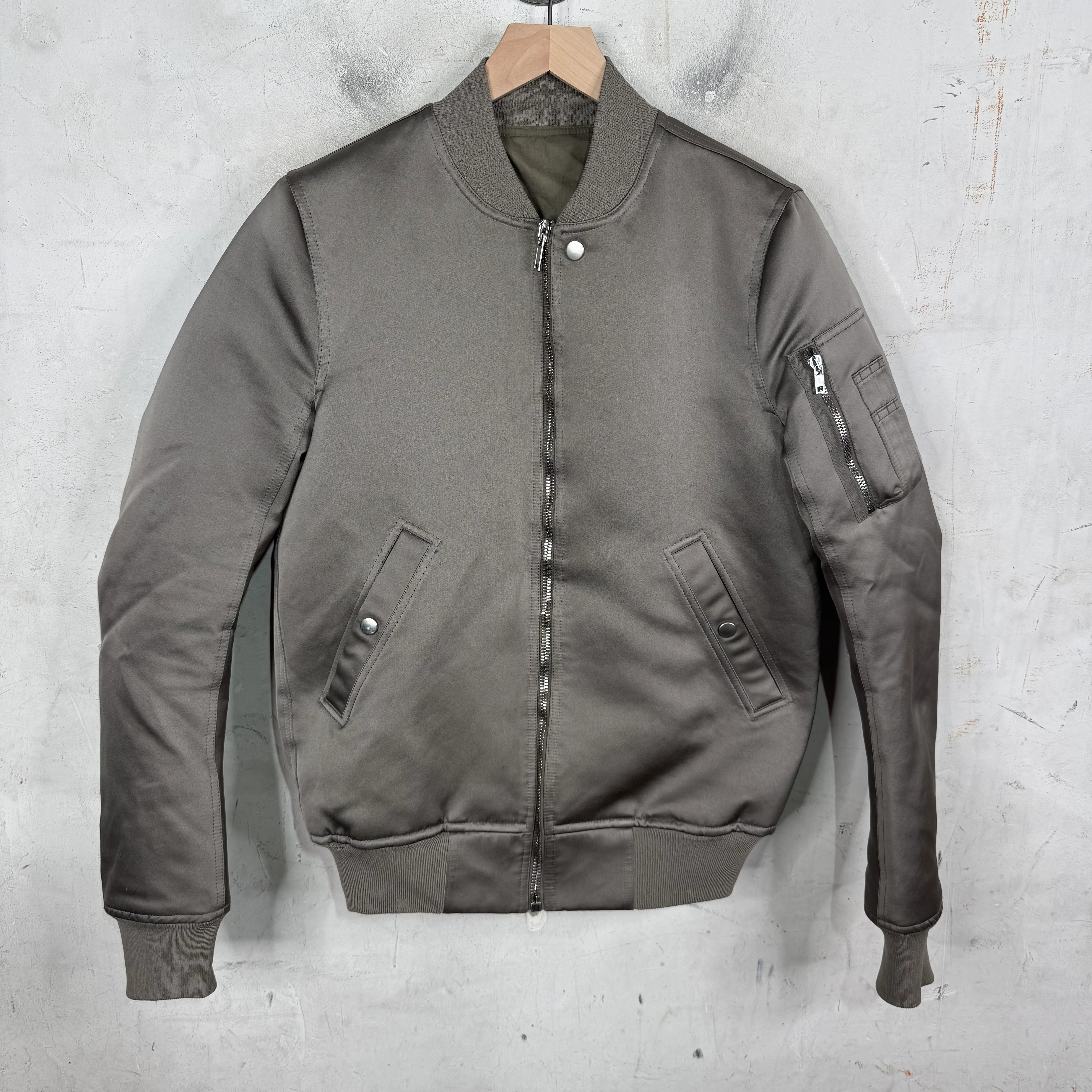 Rick Owens Grey Bomber Jacket