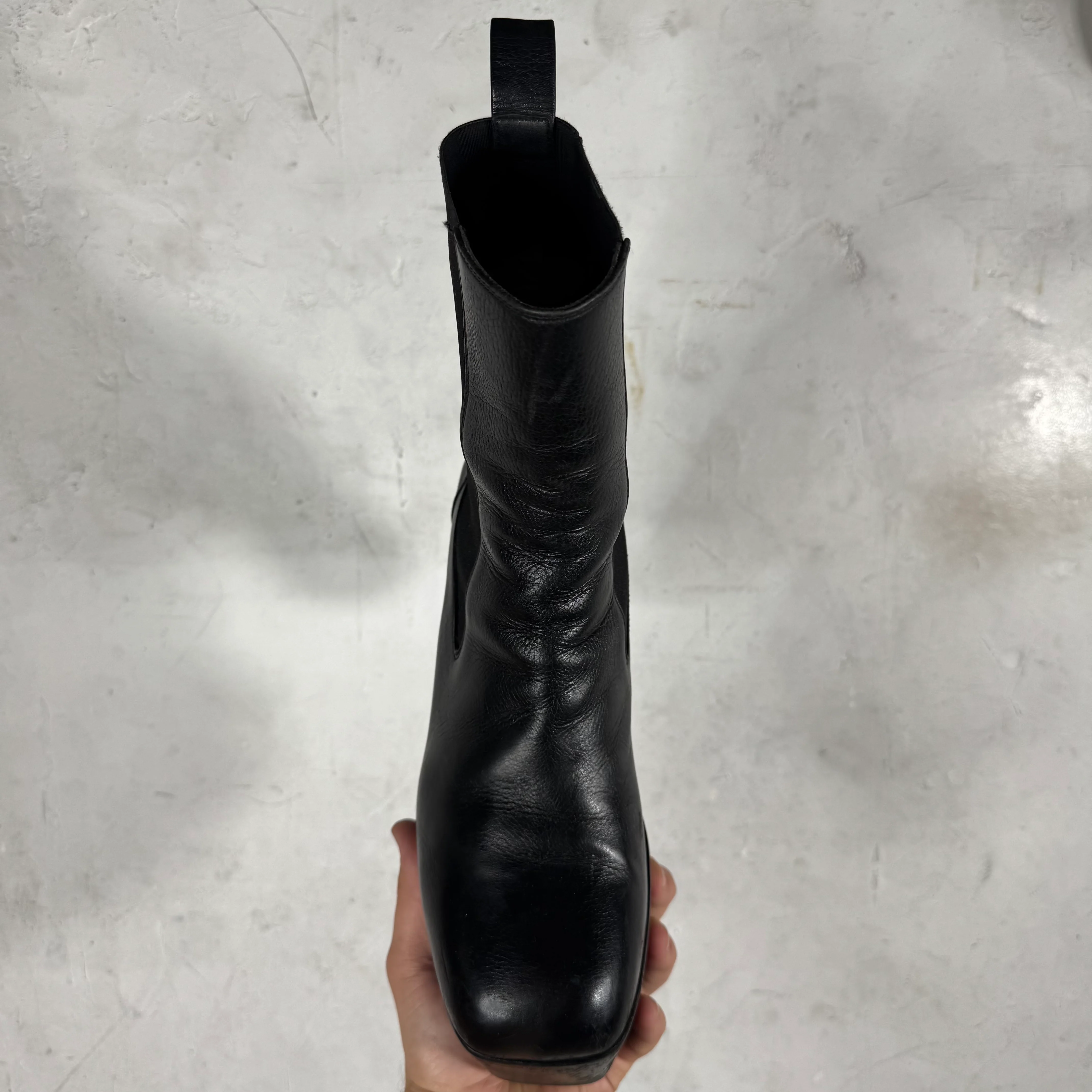 Rick Owens Leather Black Kiss Heels - Image 3