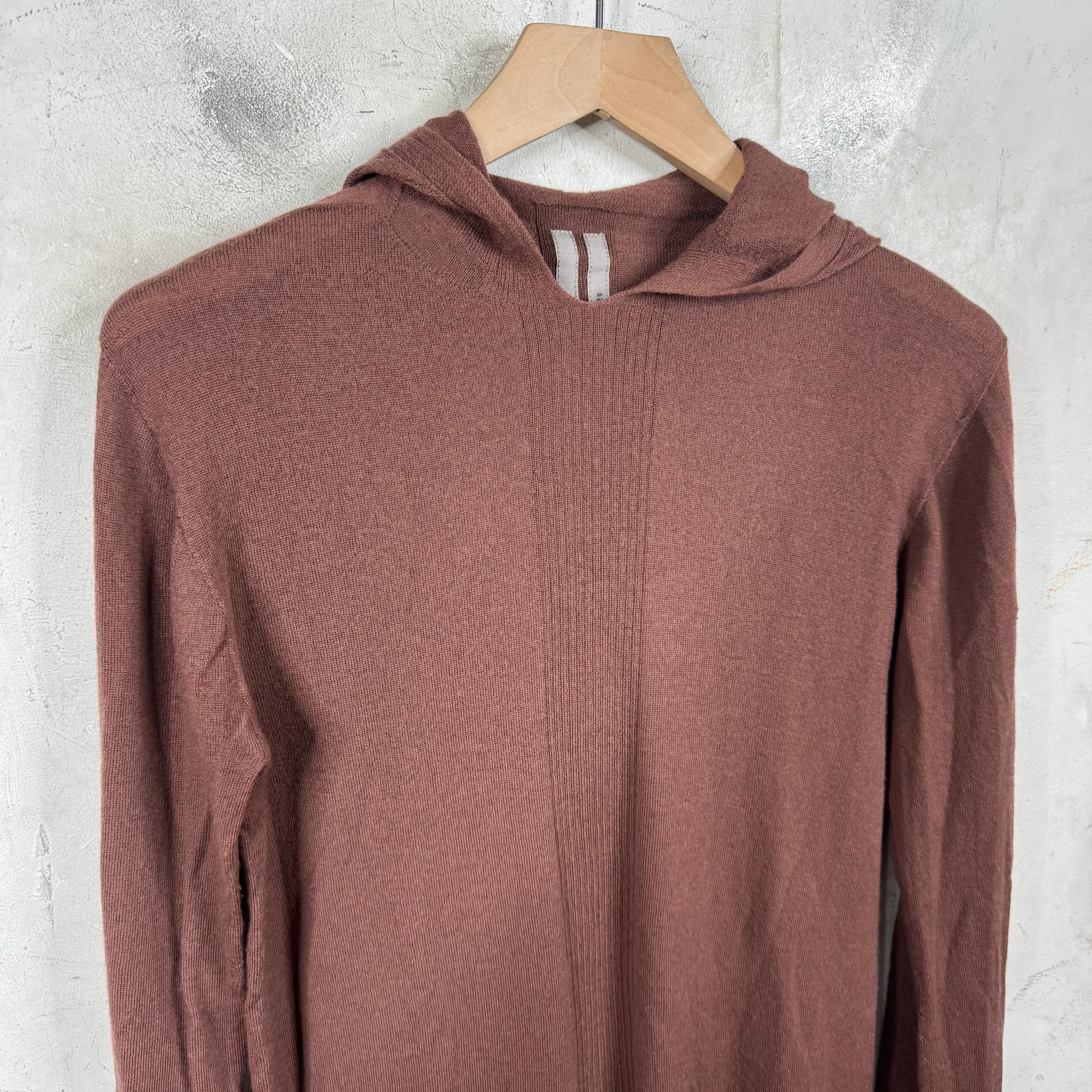 Rick Owens Phlegethon Thin Wool Knit Hoodie - Image 5