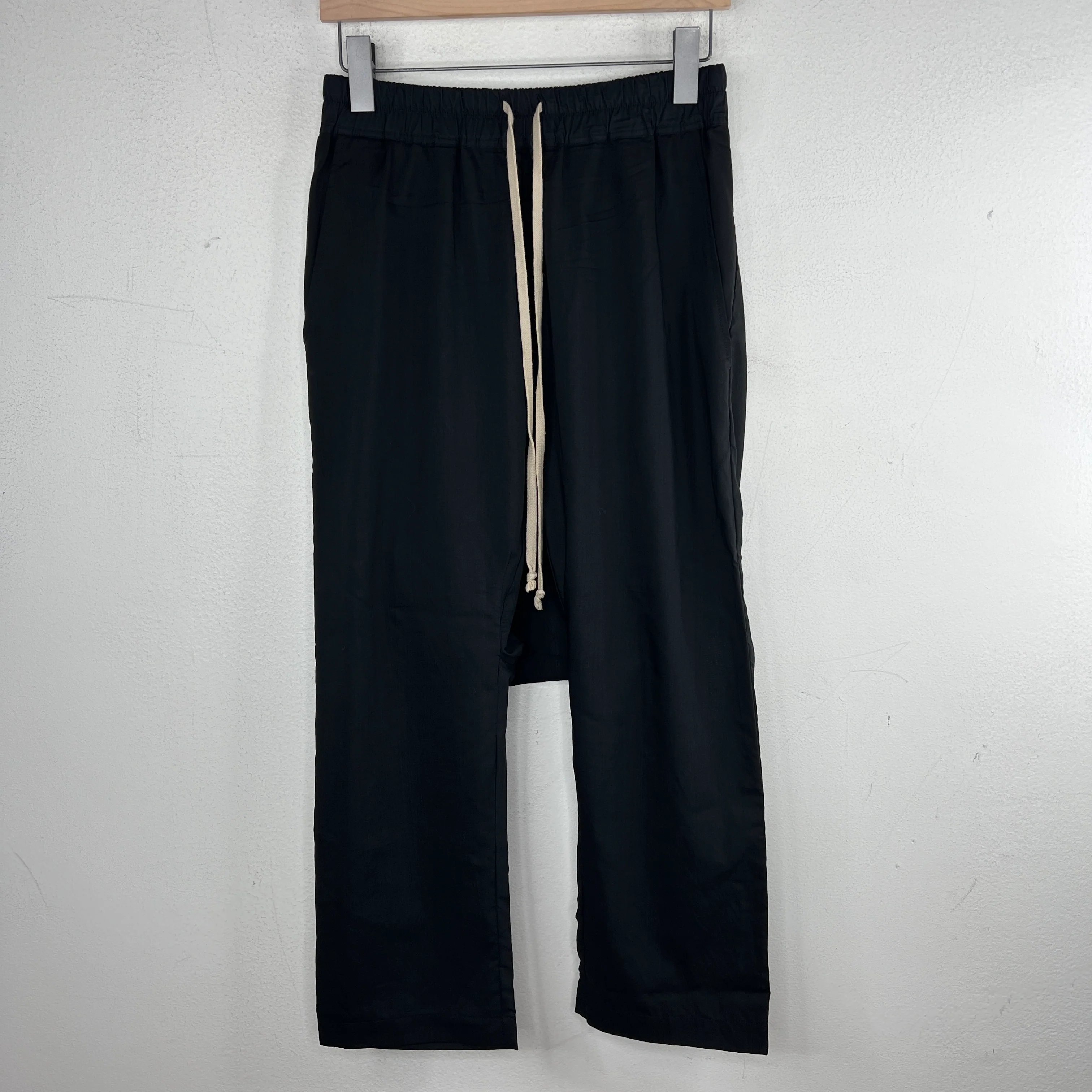 Rick Owens Vicious Wool Dropcrotch Drawstring Pants