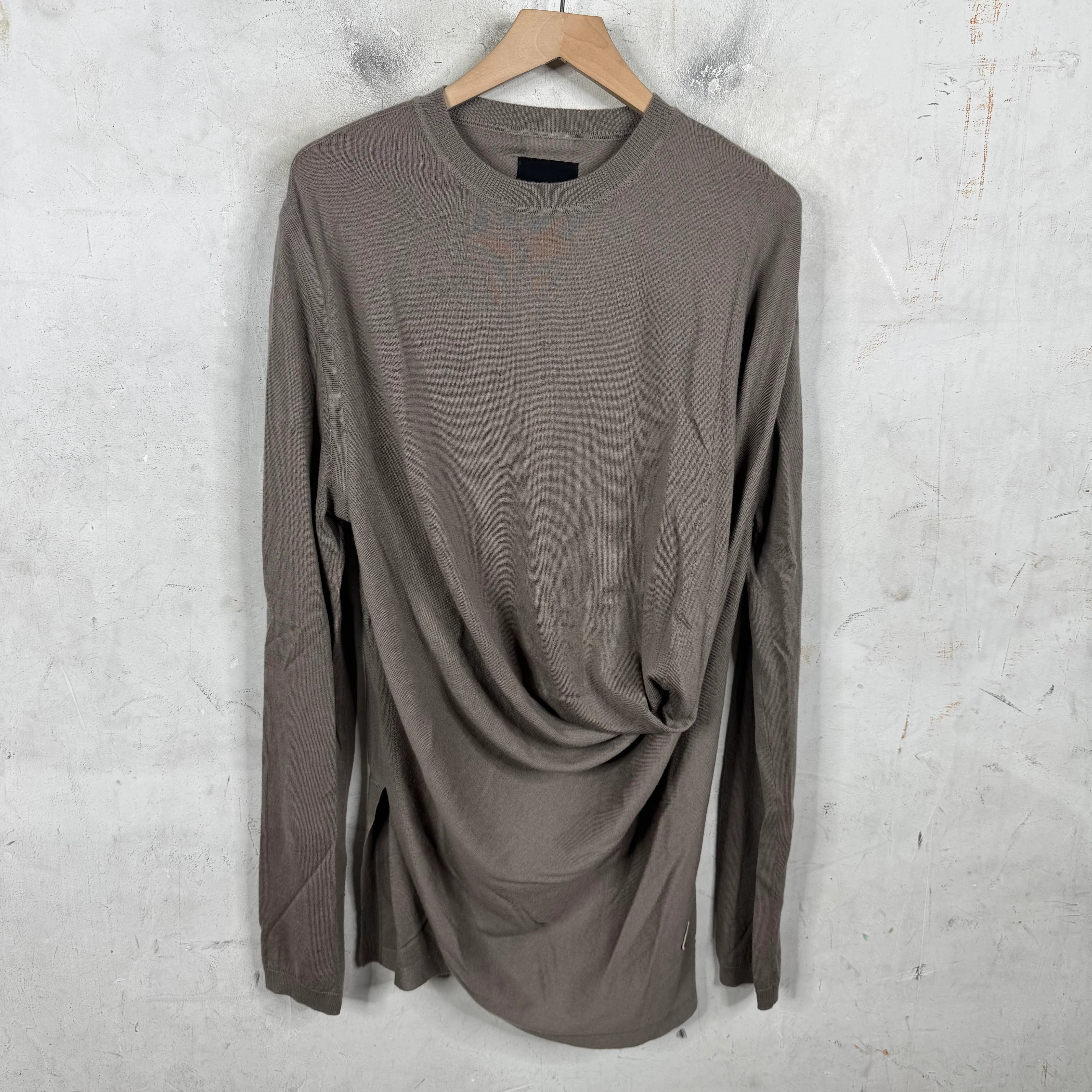 Rick Owens x Moncler Cashmere Drapefront Sweater