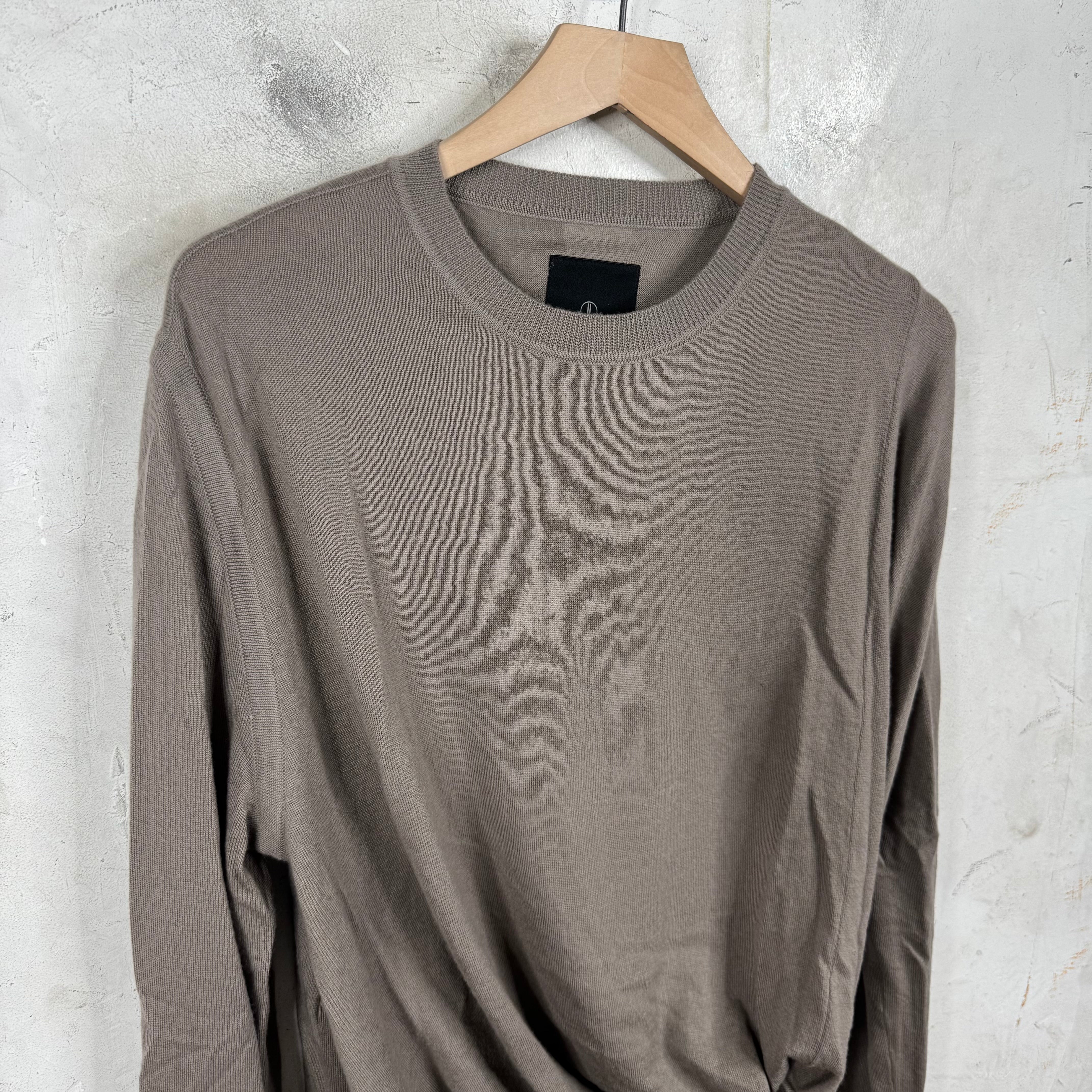 Rick Owens x Moncler Cashmere Drapefront Sweater - Image 5