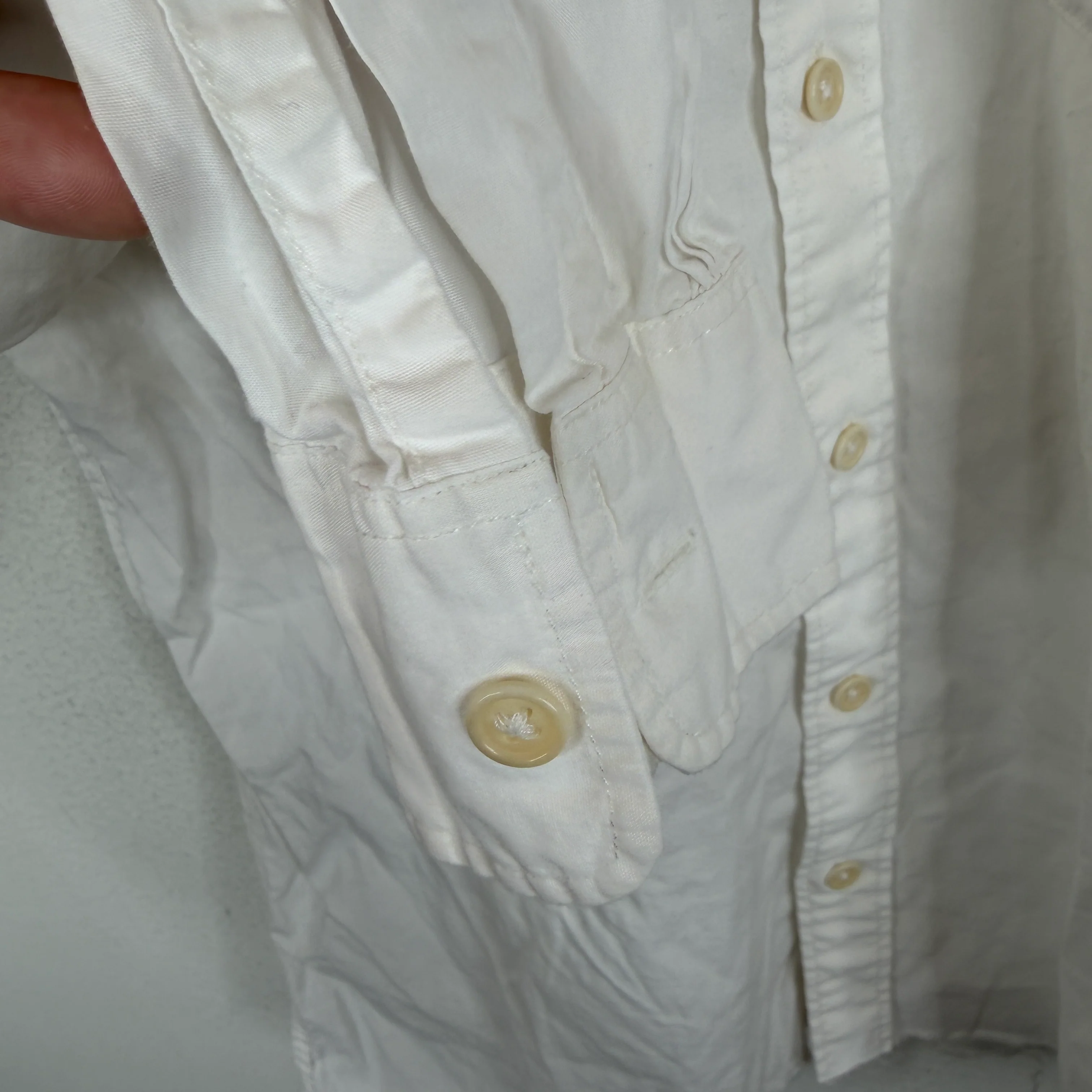 RRL Chopped White Button-Up Shirt - Image 6