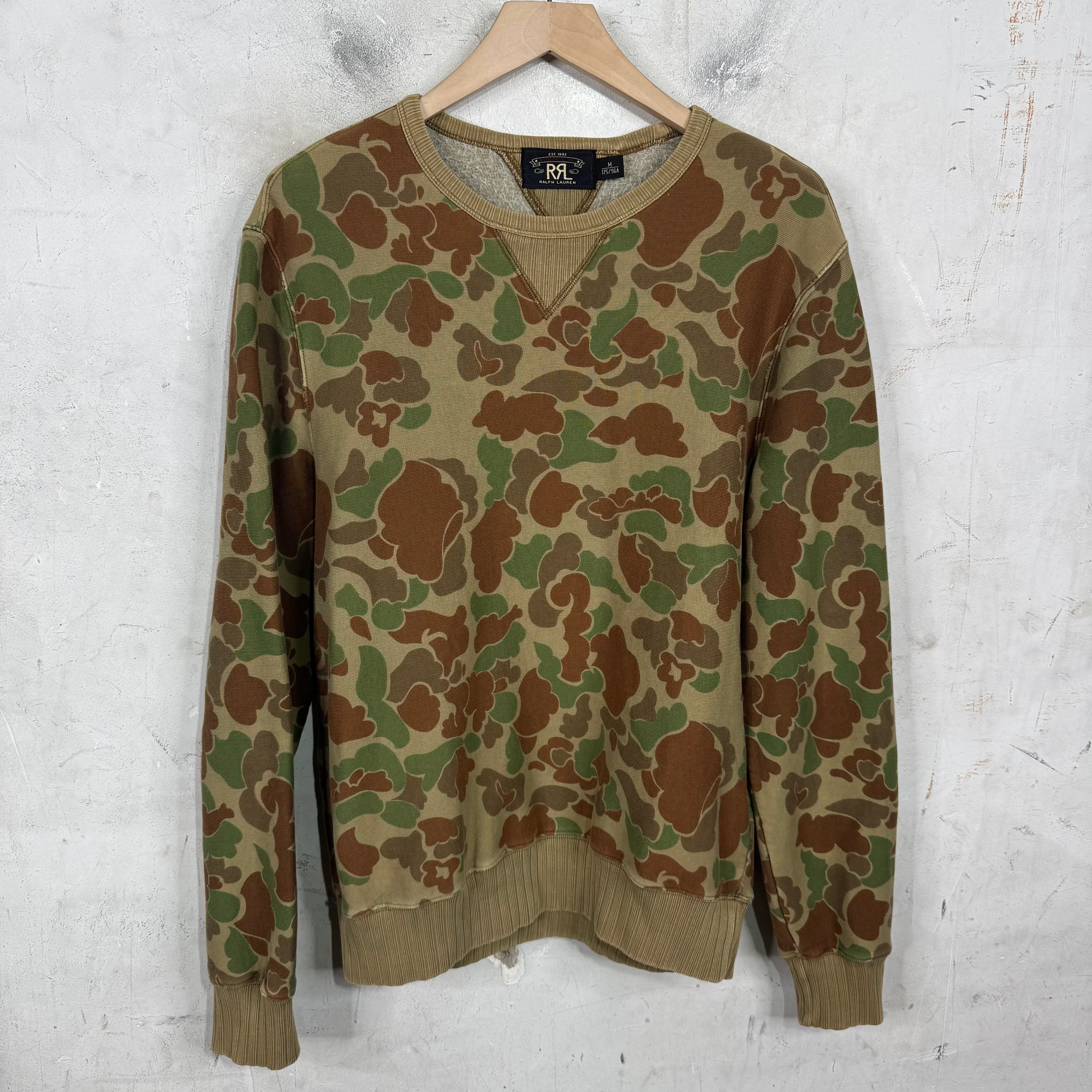 RRL Duck Camo Crewneck Sweatshirt