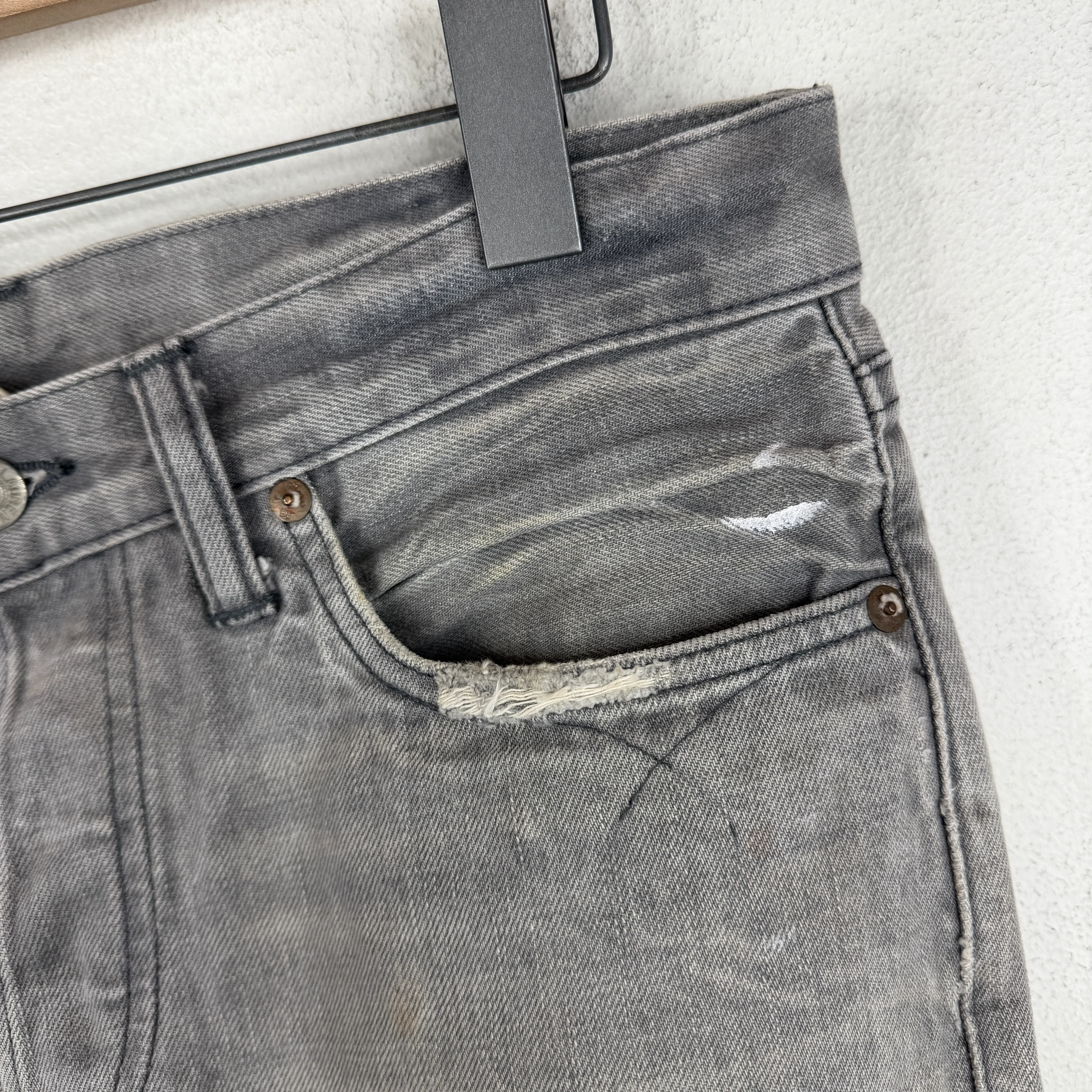 RRL Slim Boot Cut Gray Jeans - Image 6