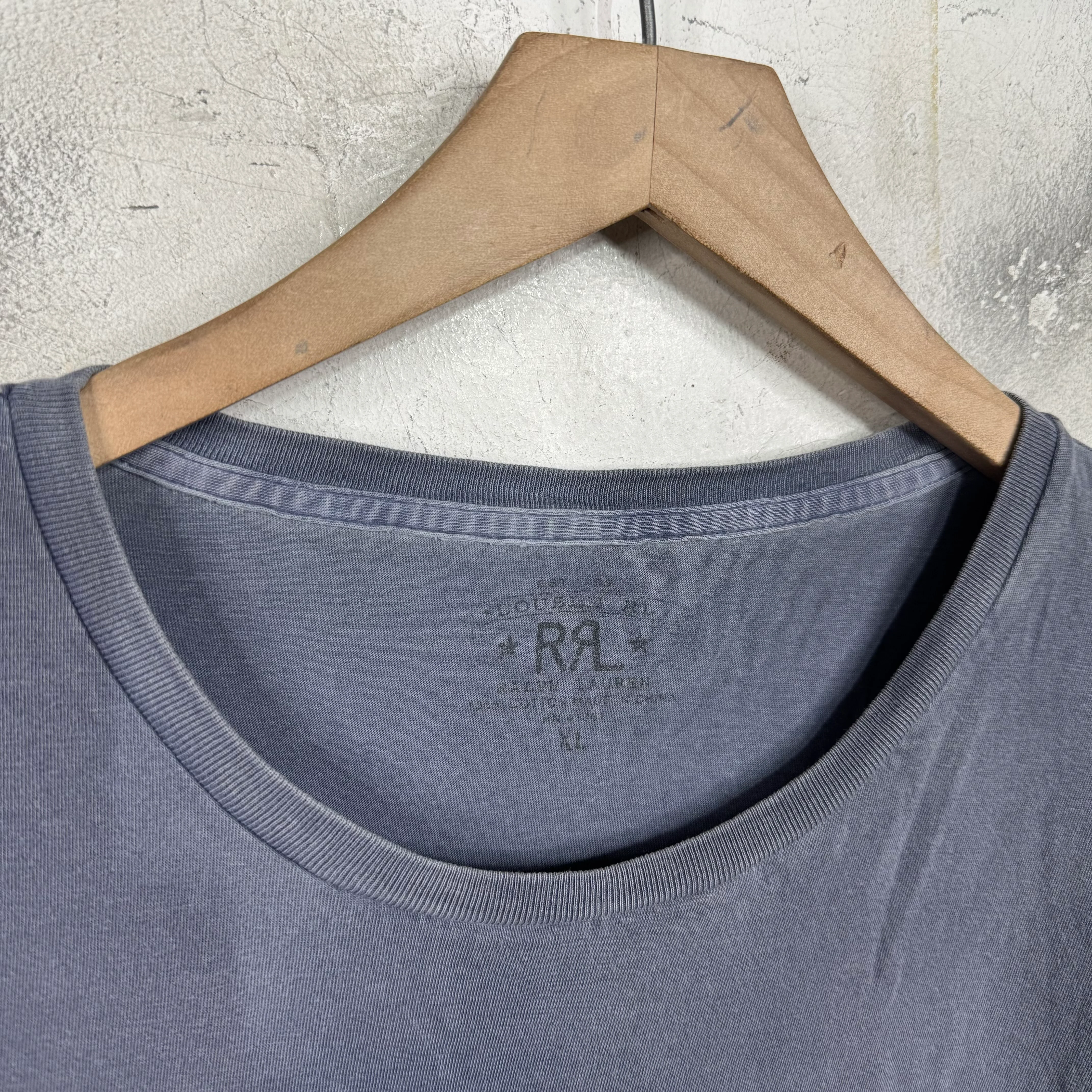 RRL Plain Blue T-Shirt - Image 3