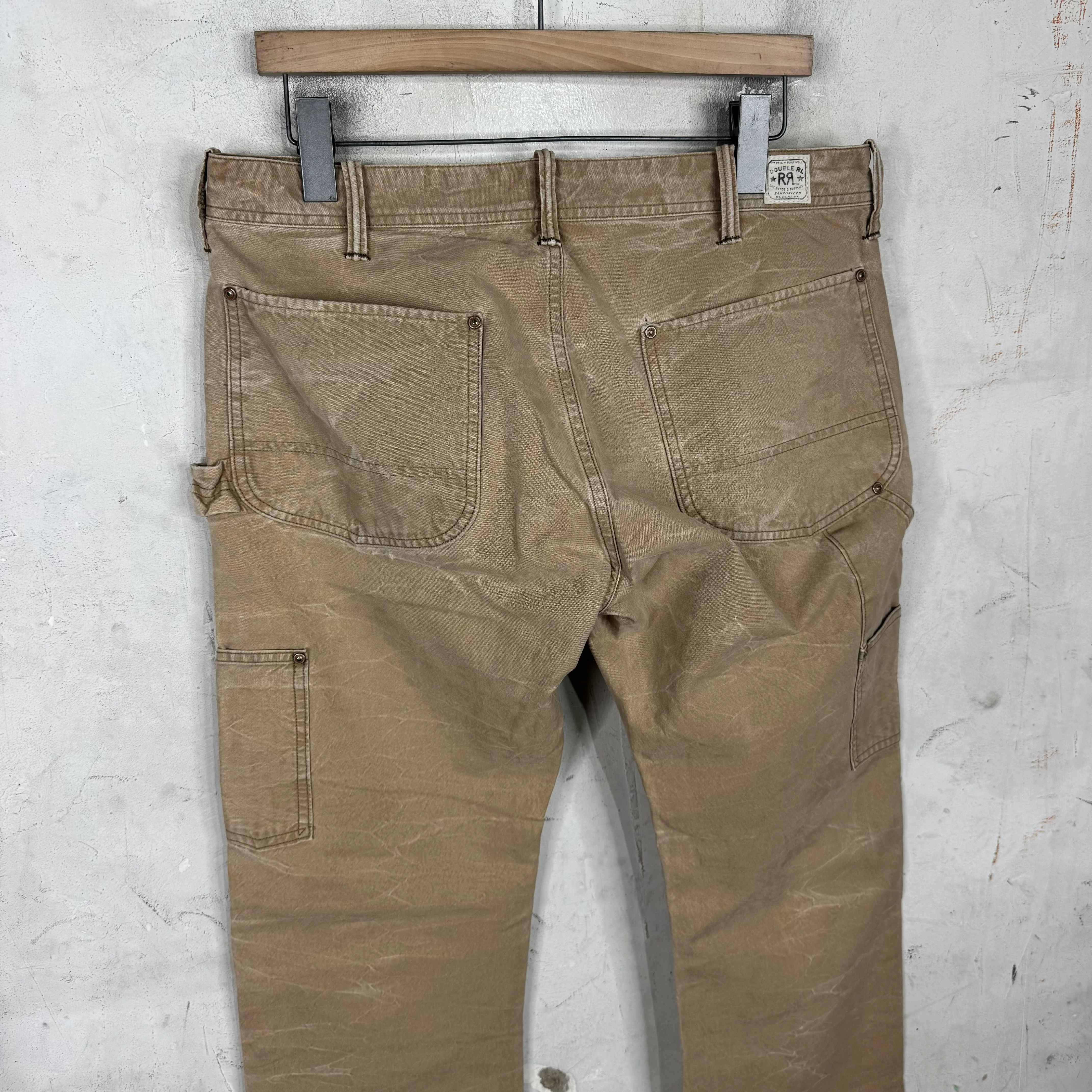 RRL Whiskered Khaki Carpenter Pants - Image 9