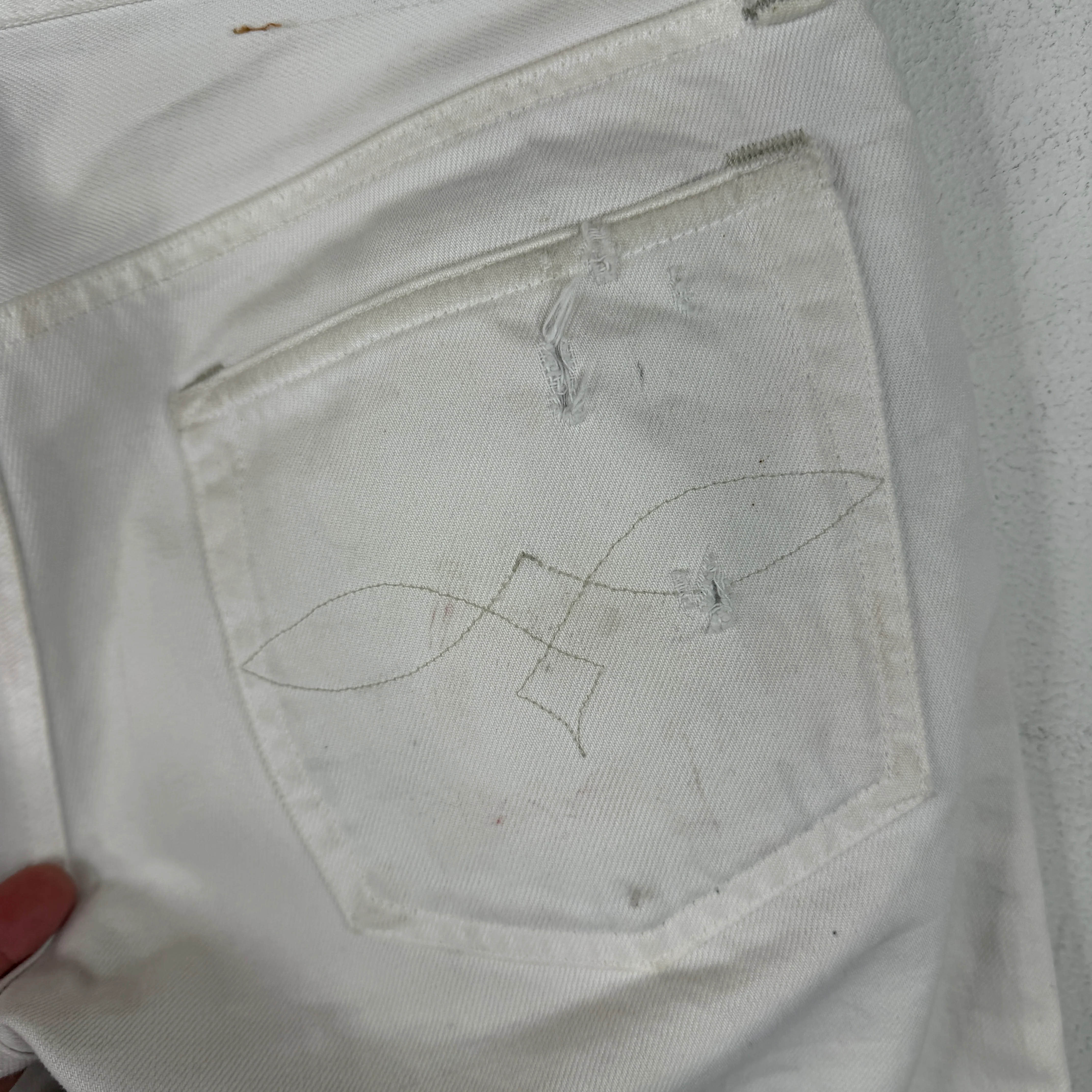 RRL White Slim Jeans - Image 14
