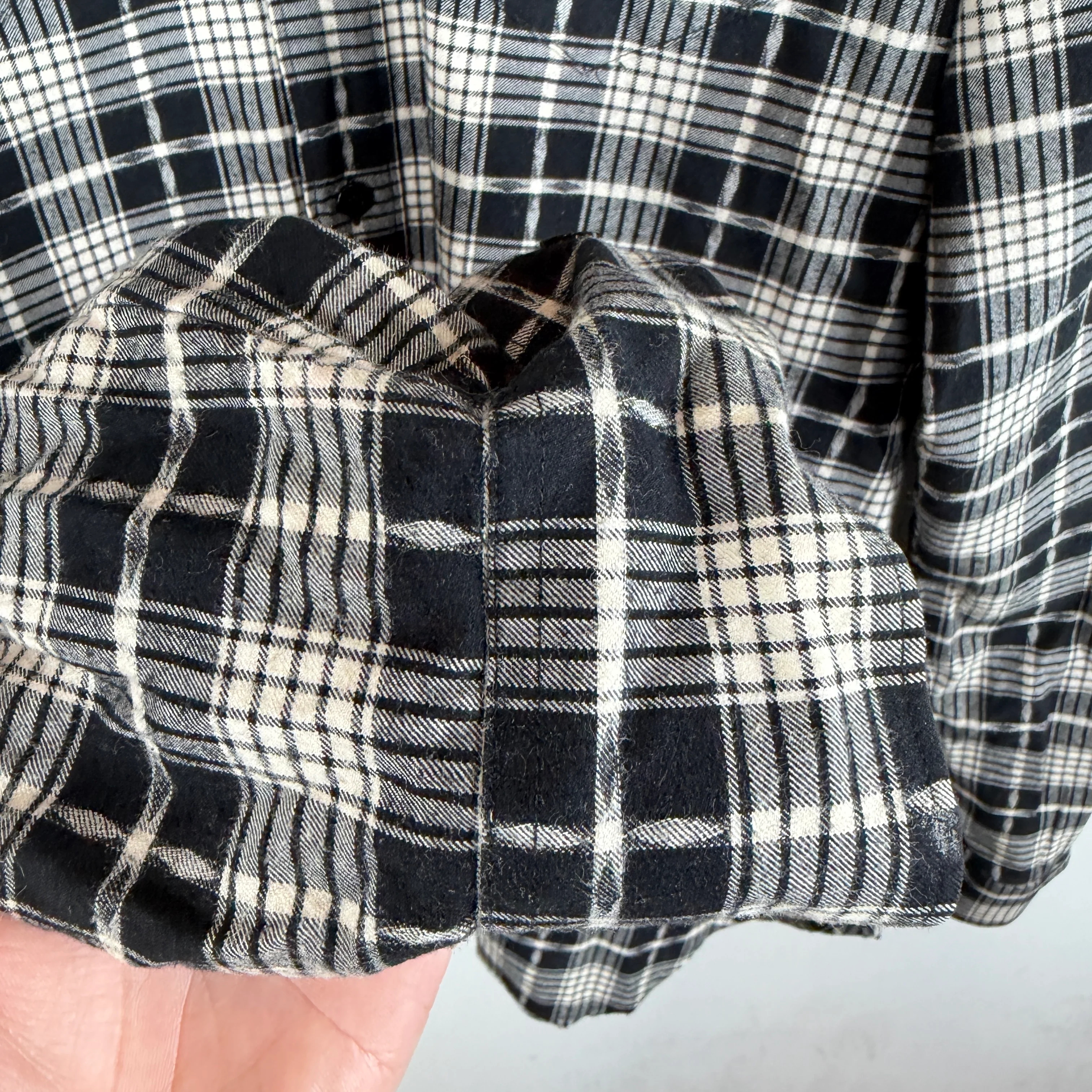 Saint Laurent Black/White Button Up Flannel - Image 5