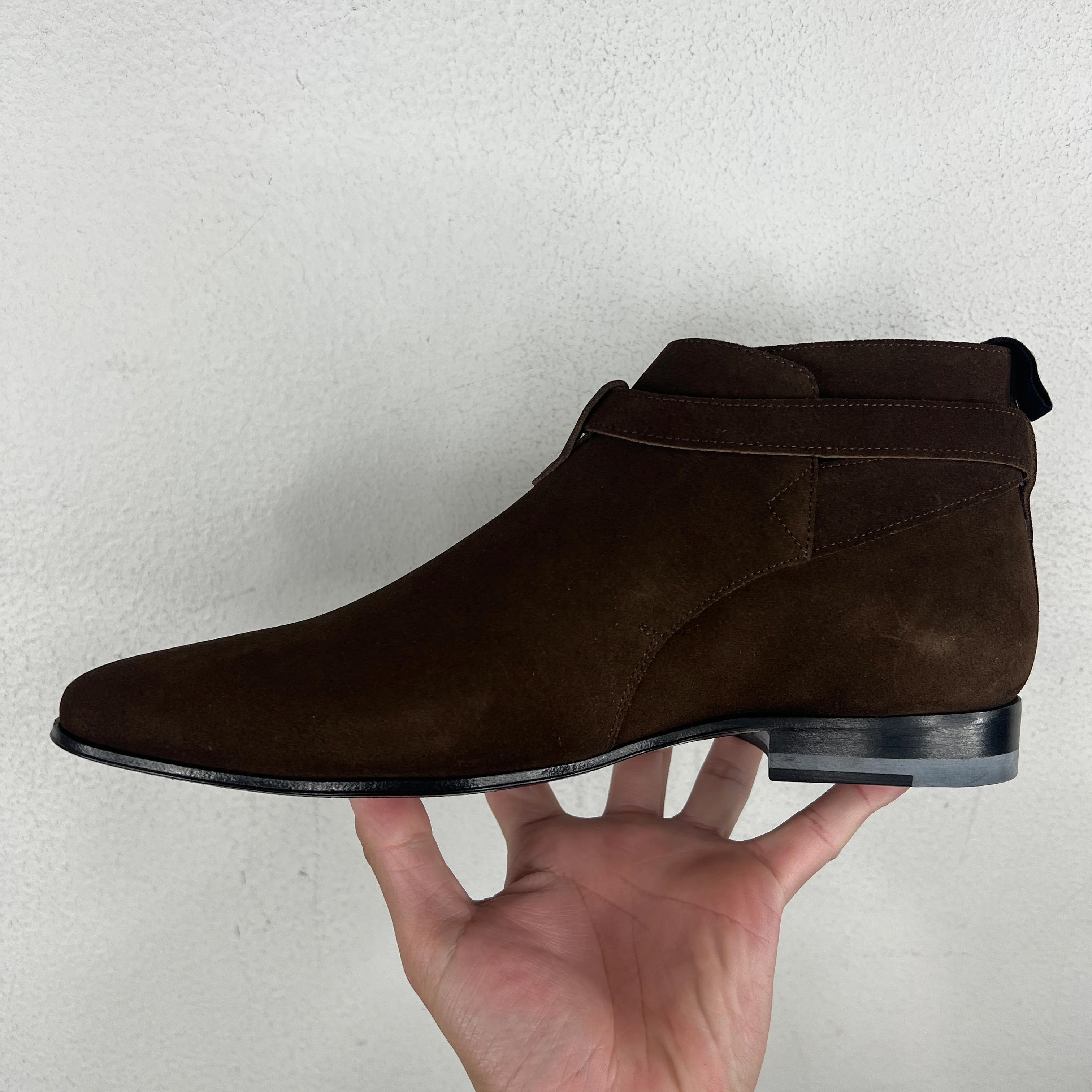Saint Laurent Brown Jodphur Suede Boots - Image 4