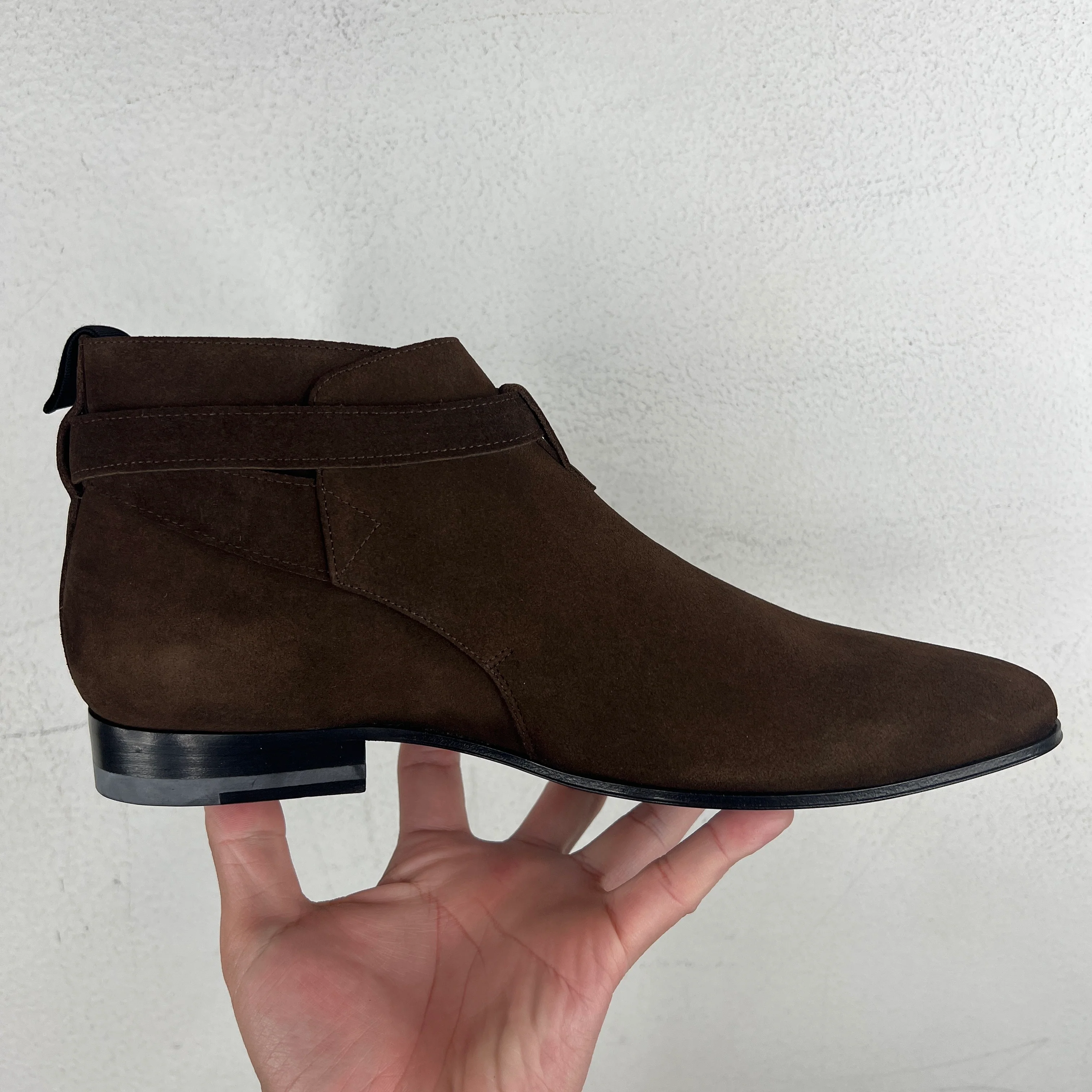 Saint Laurent Brown Jodphur Suede Boots - Image 9