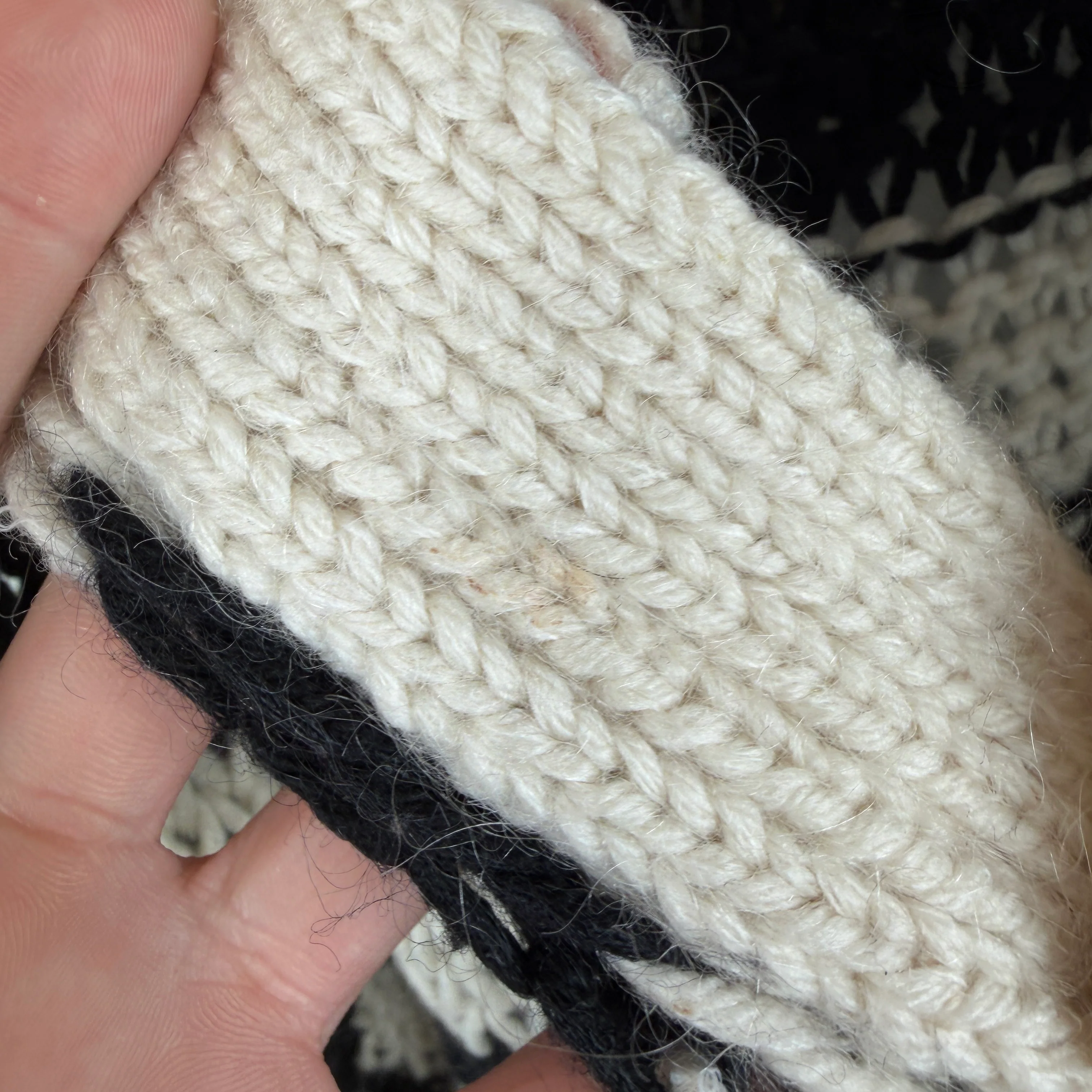 Saint Laurent Striped Cable Knit Hooded Sweater - Image 7