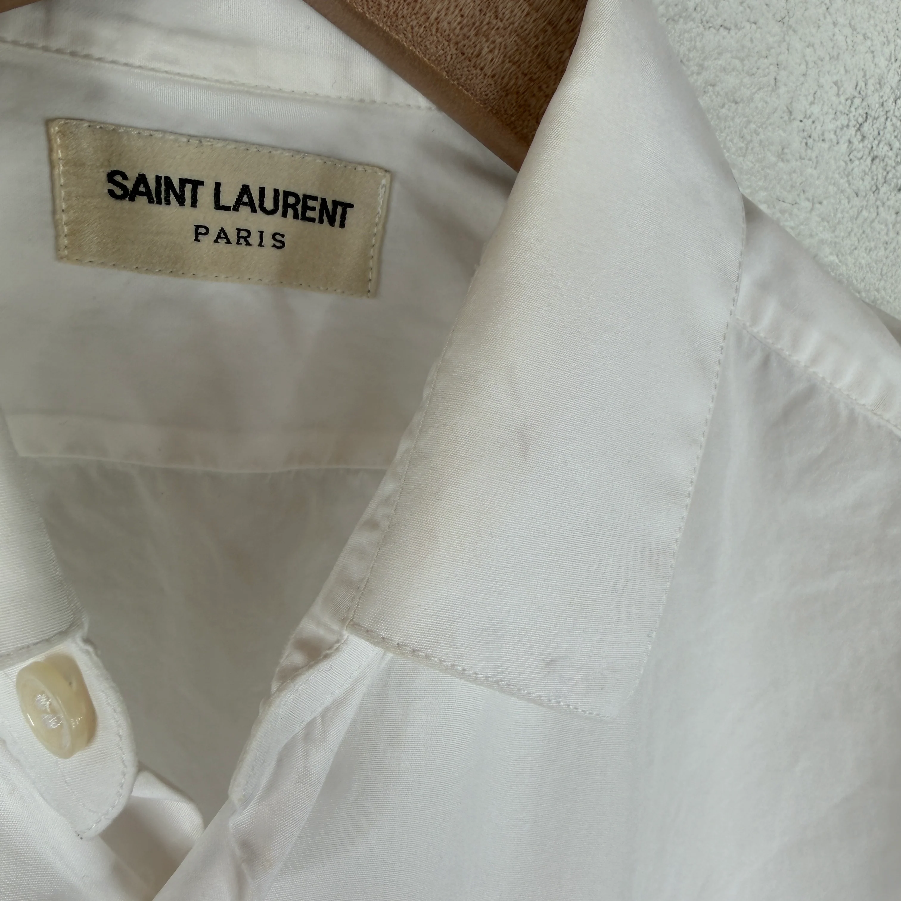 Saint Laurent White LS Button Up Shirt - Image 12