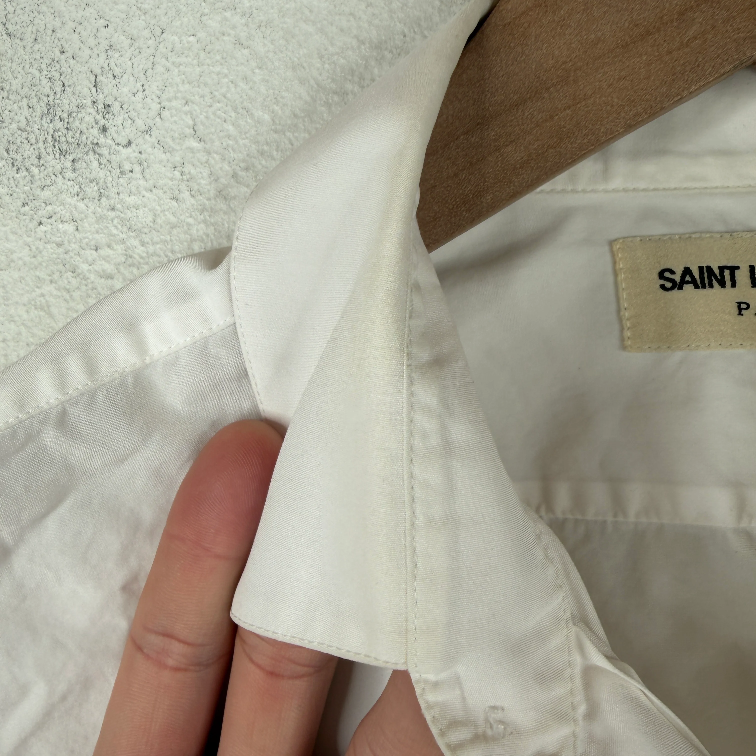 Saint Laurent White LS Button Up Shirt - Image 14