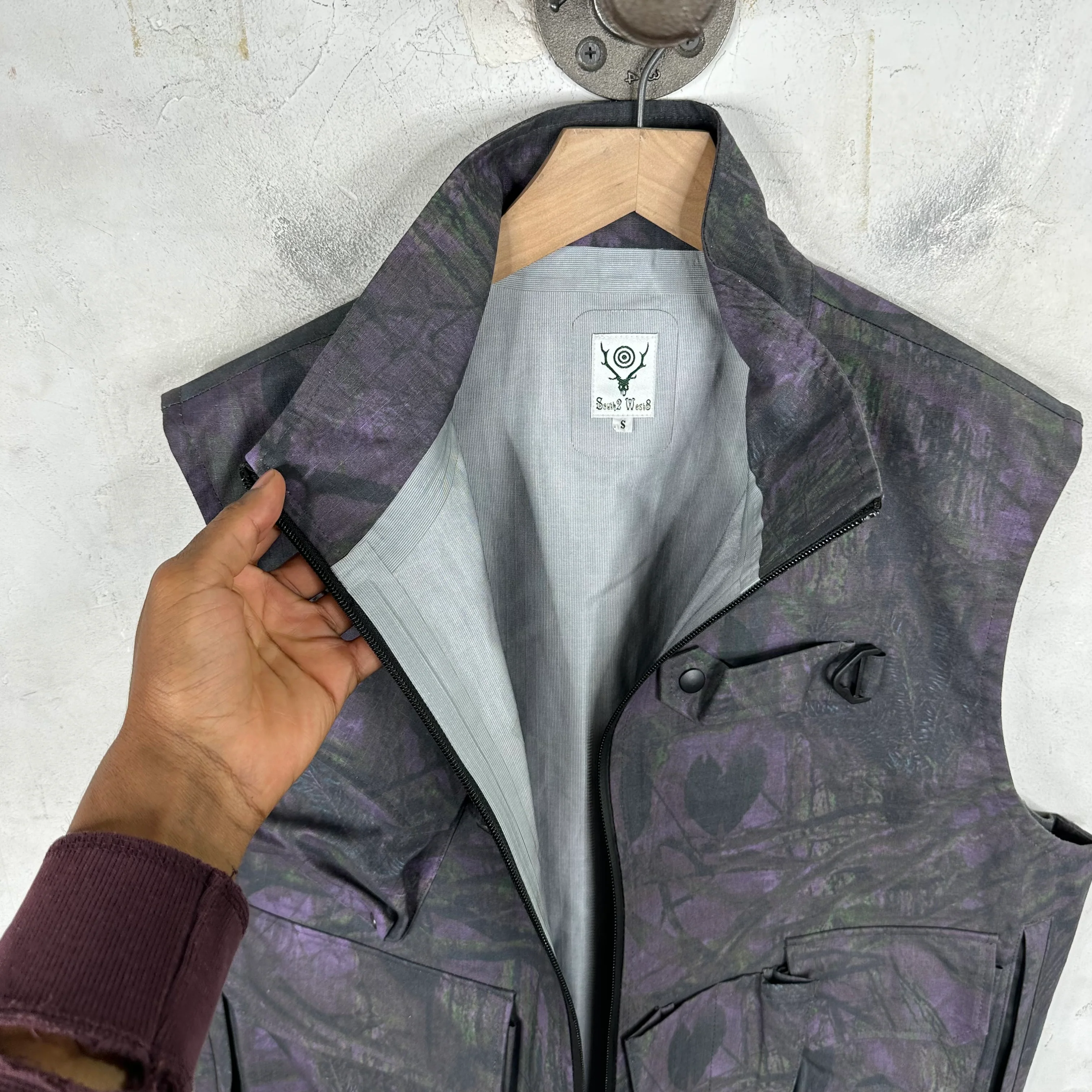 South2West8 Purple Camouflage Vest - Image 4