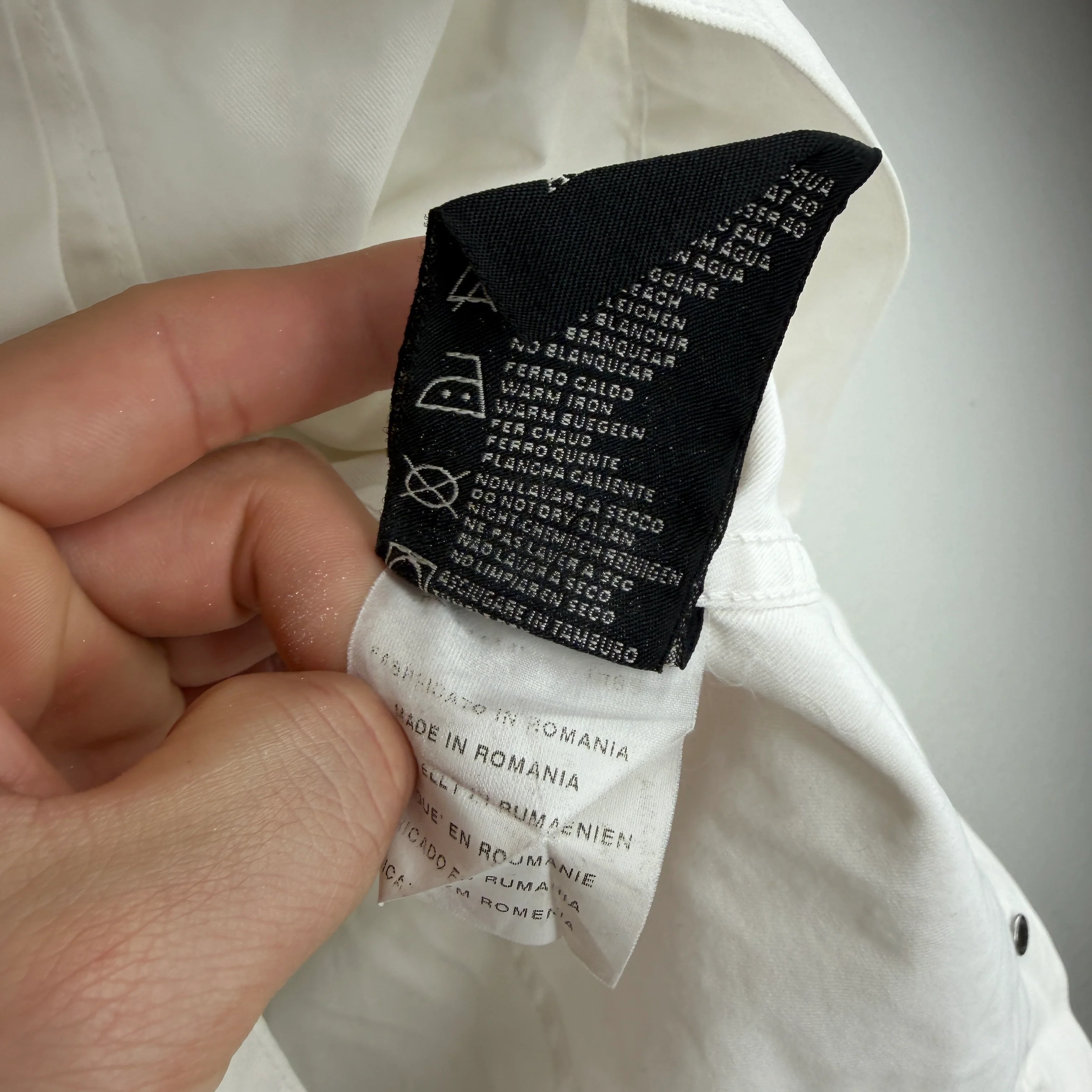 Stone Island White Button Up Jacket - Image 4