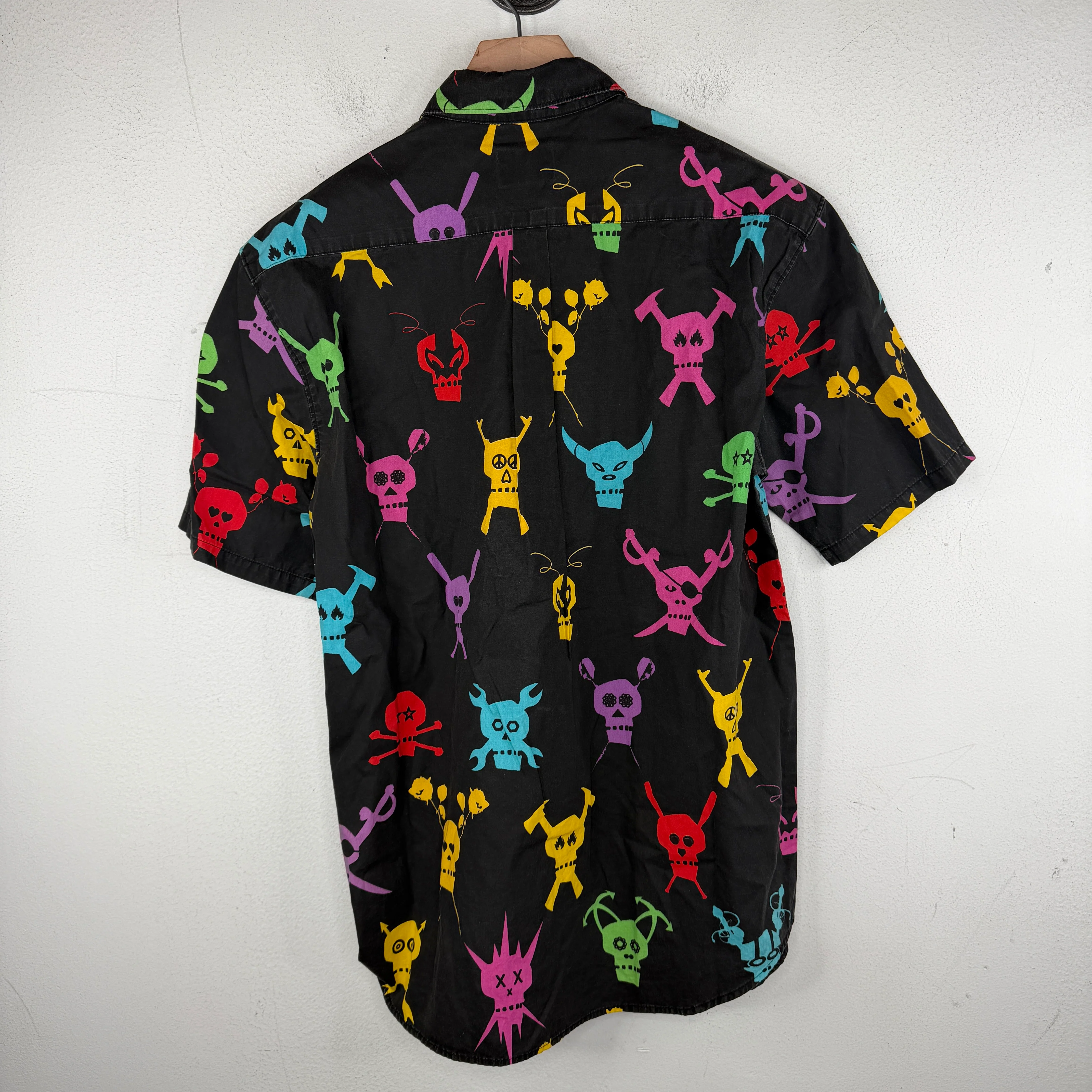 Stussy Black Skulls S/S Button Up Shirt - Image 2
