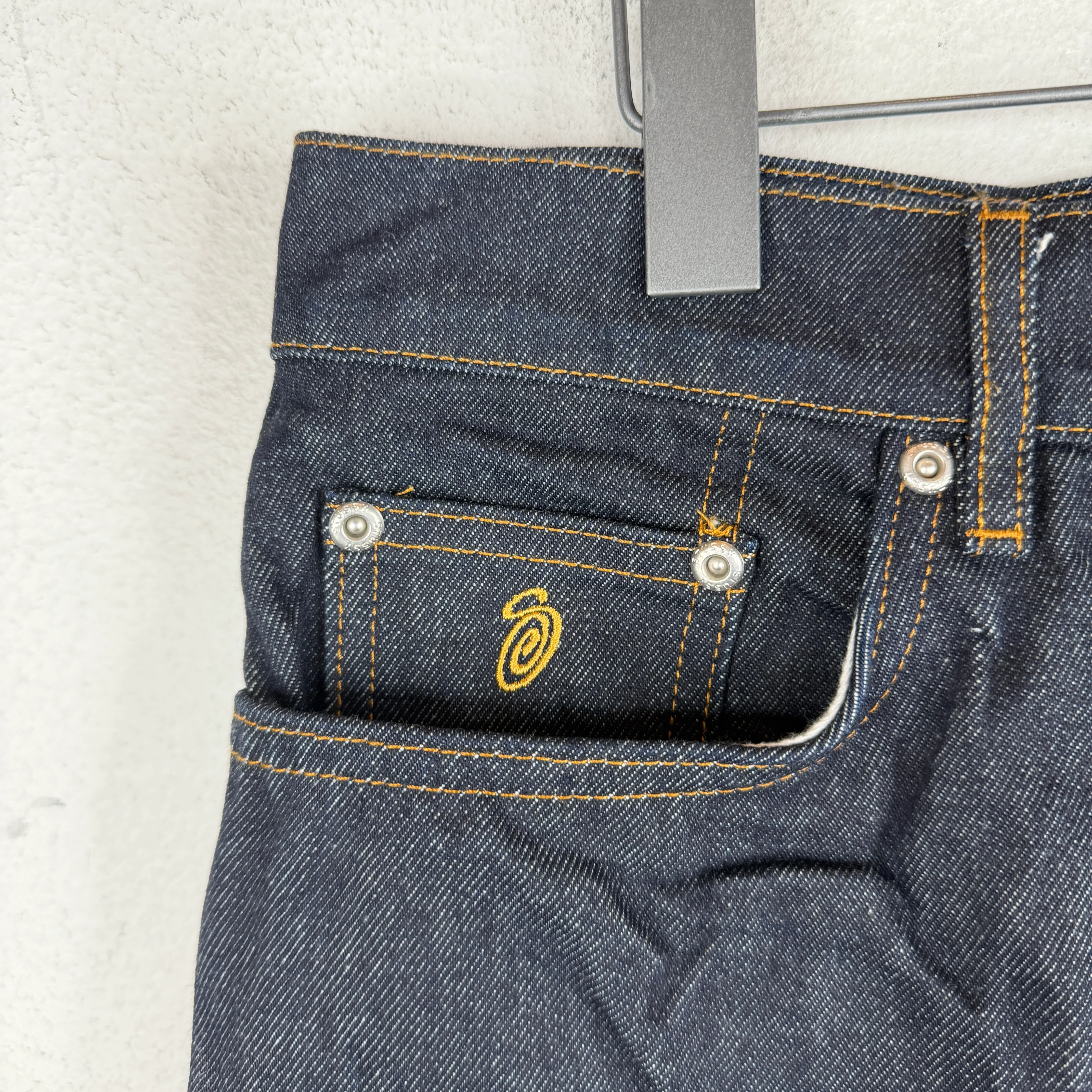 Stussy Dark Blue Big Ol' Denim Shorts - Image 5