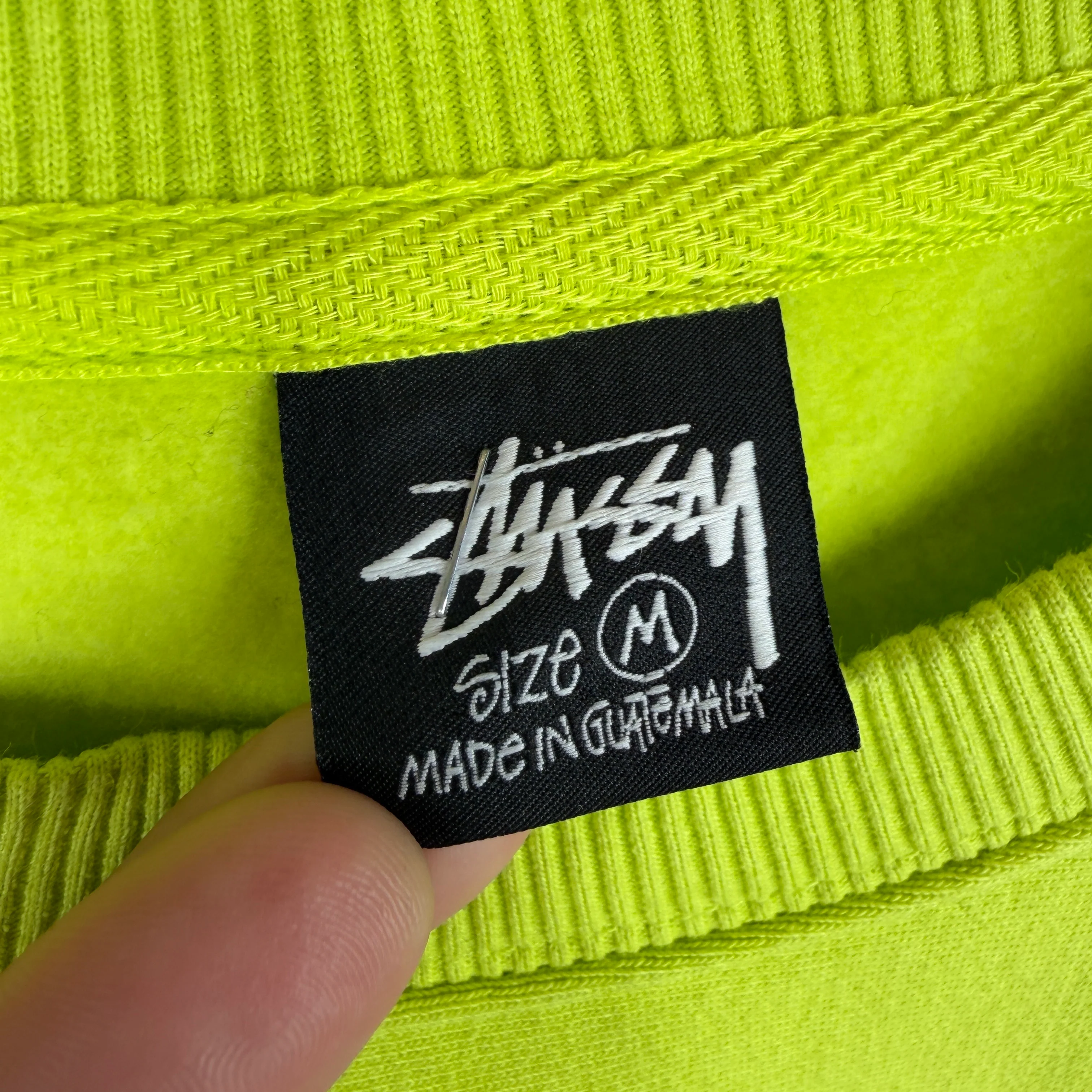 Stussy DSM Neon Green Crewneck - Image 3