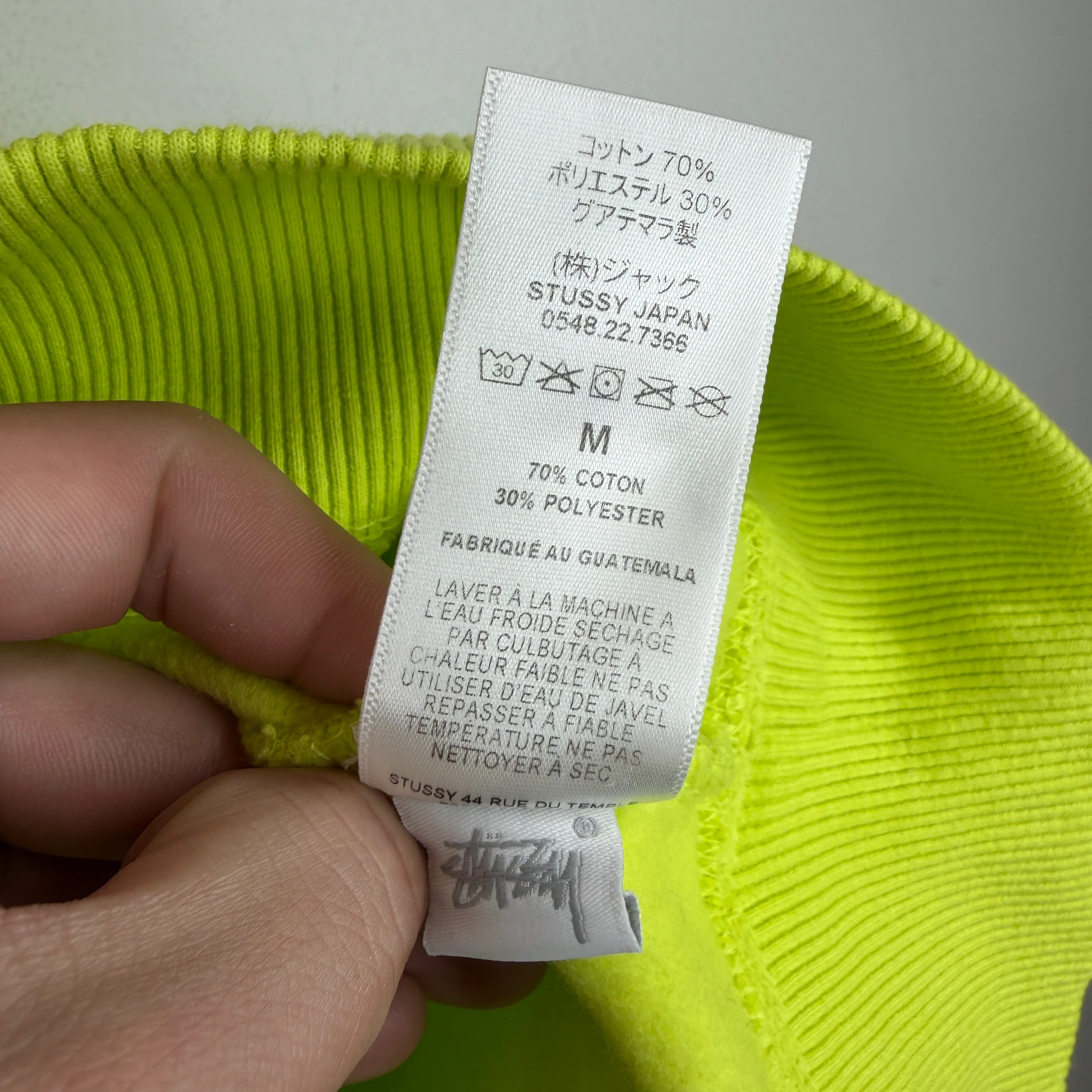 Stussy DSM Neon Green Crewneck - Image 5