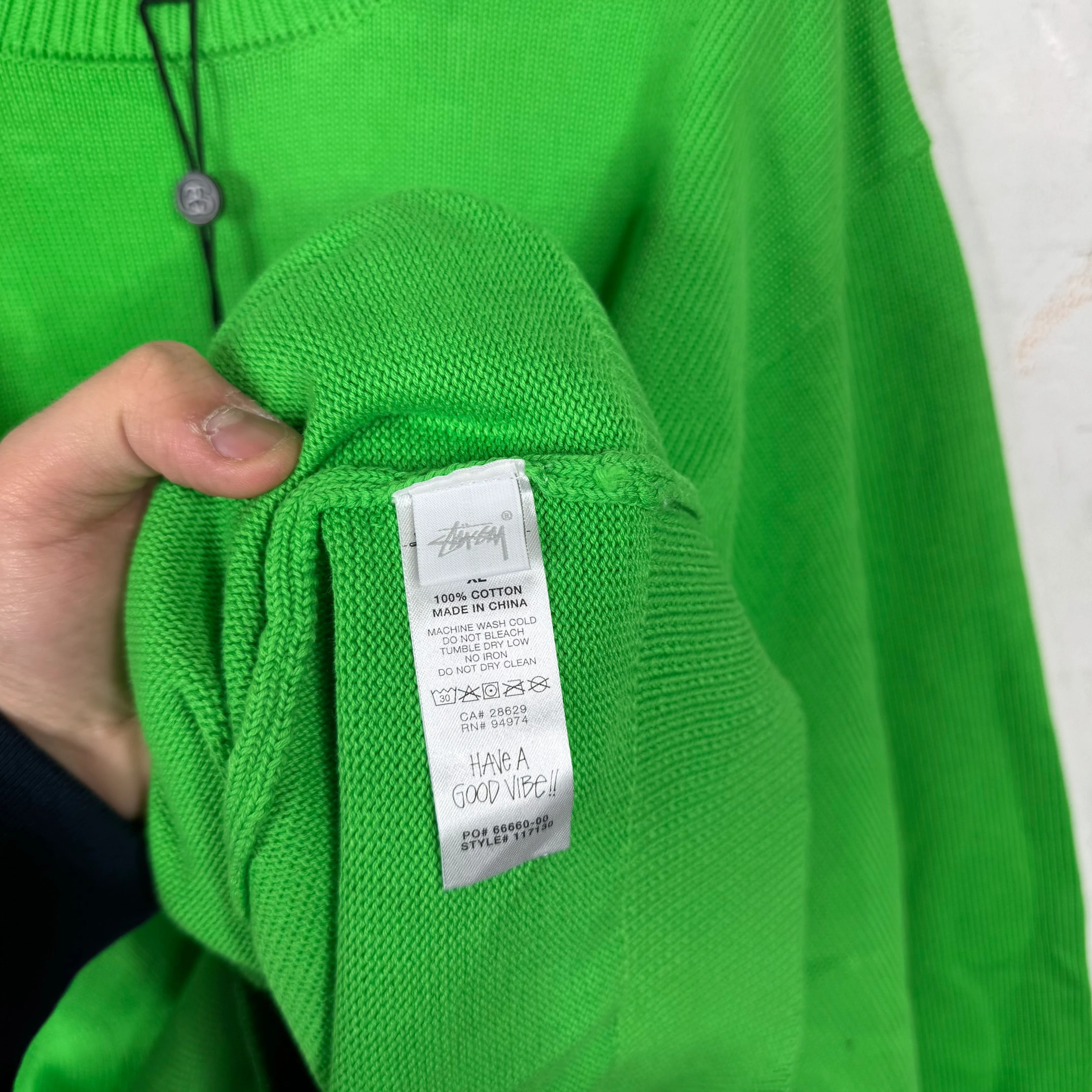 Stussy Green Crown Sweater - Image 5