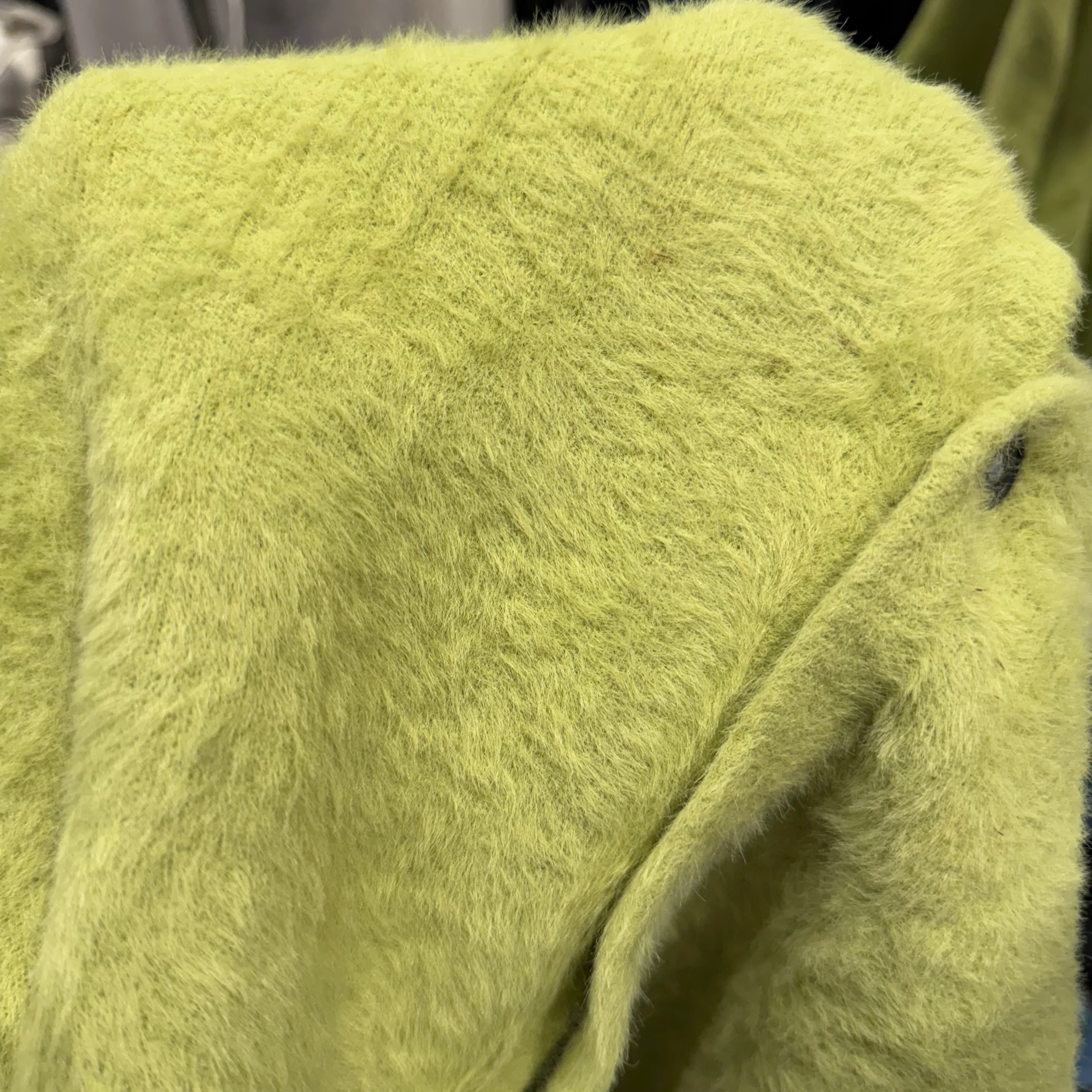 Stussy Green Shaggy Cardigan - Image 7