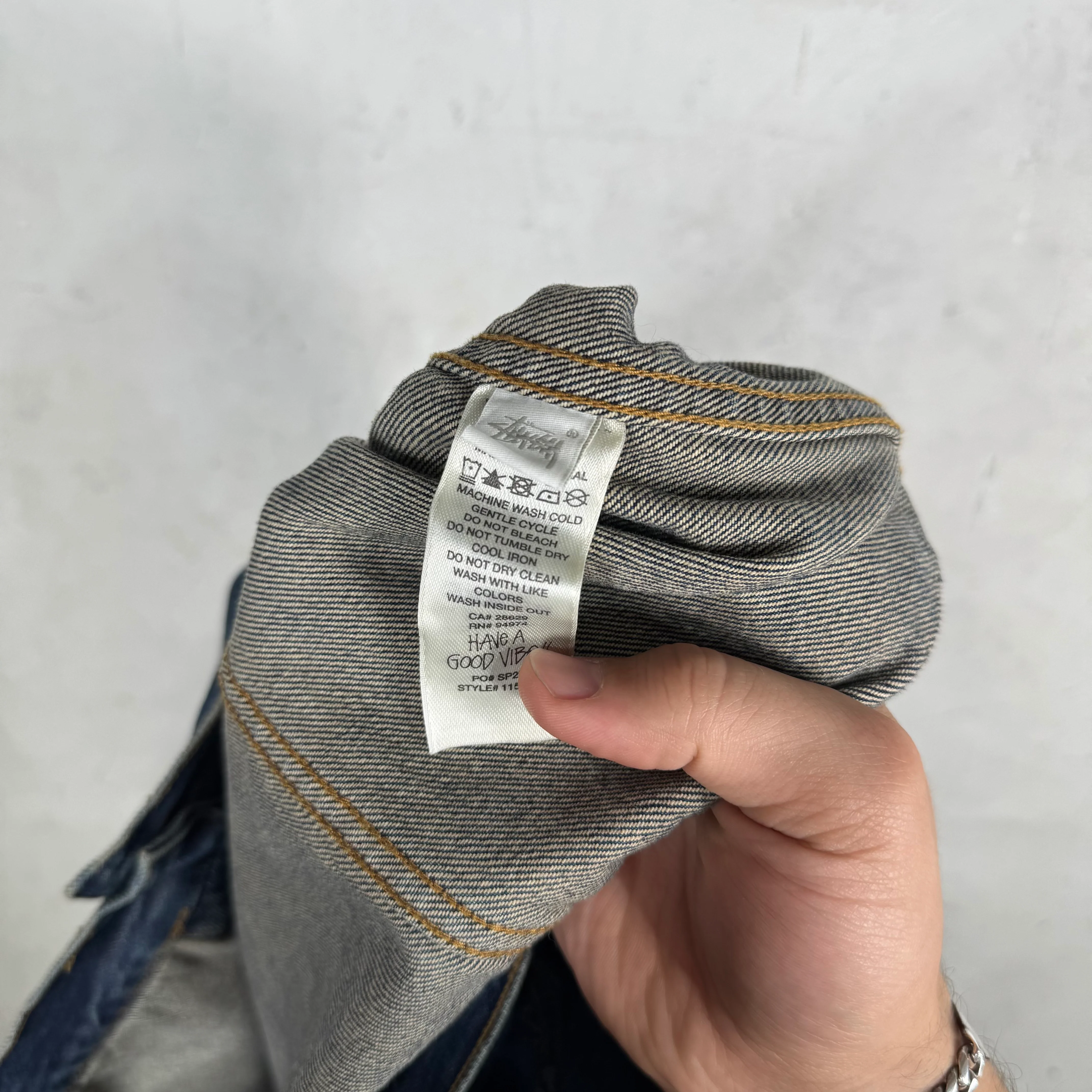 Stussy Medium Wash Denim Trucker Jacket - Image 4