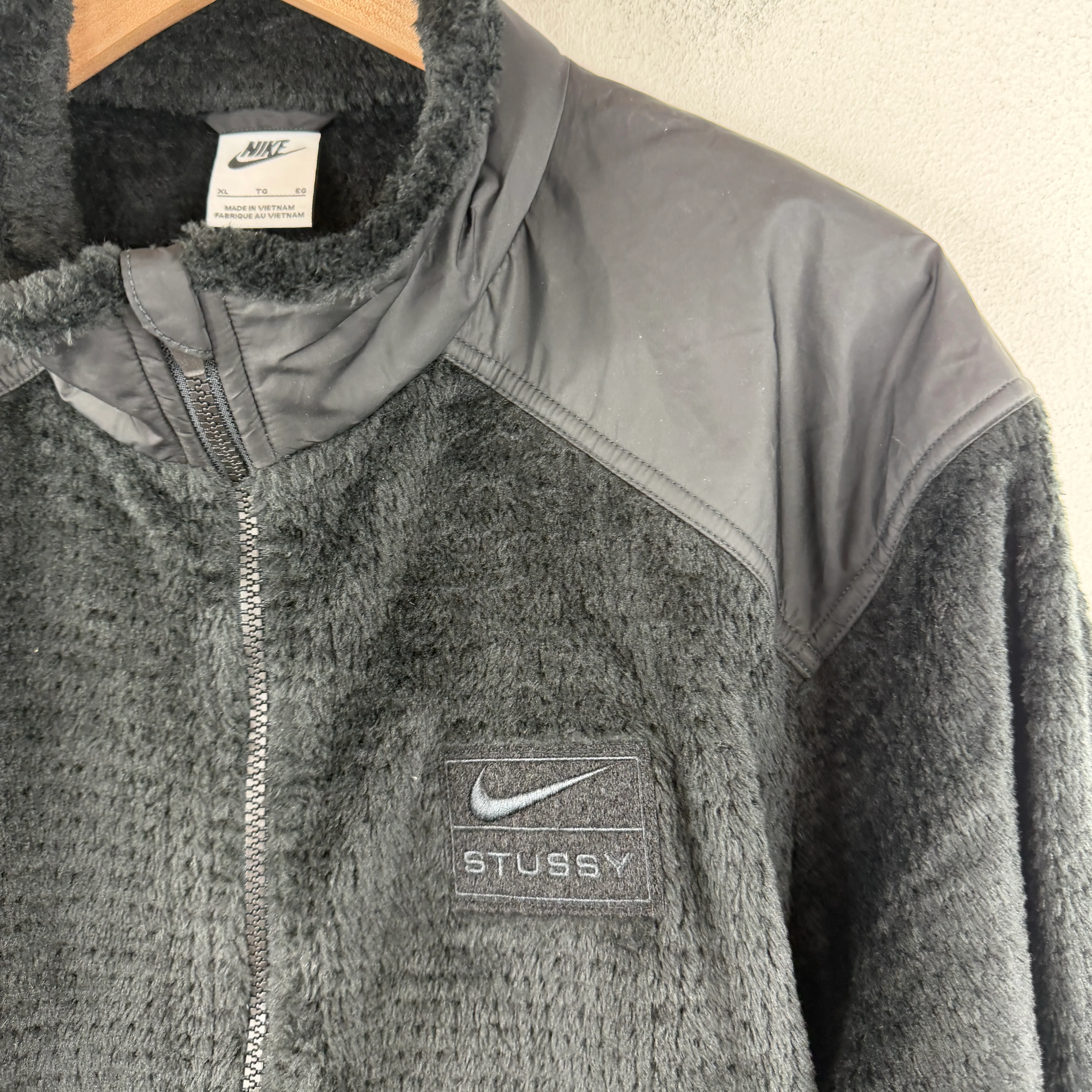 Stussy Nike Nylon/Fleece Zip Up Jacket - Image 5