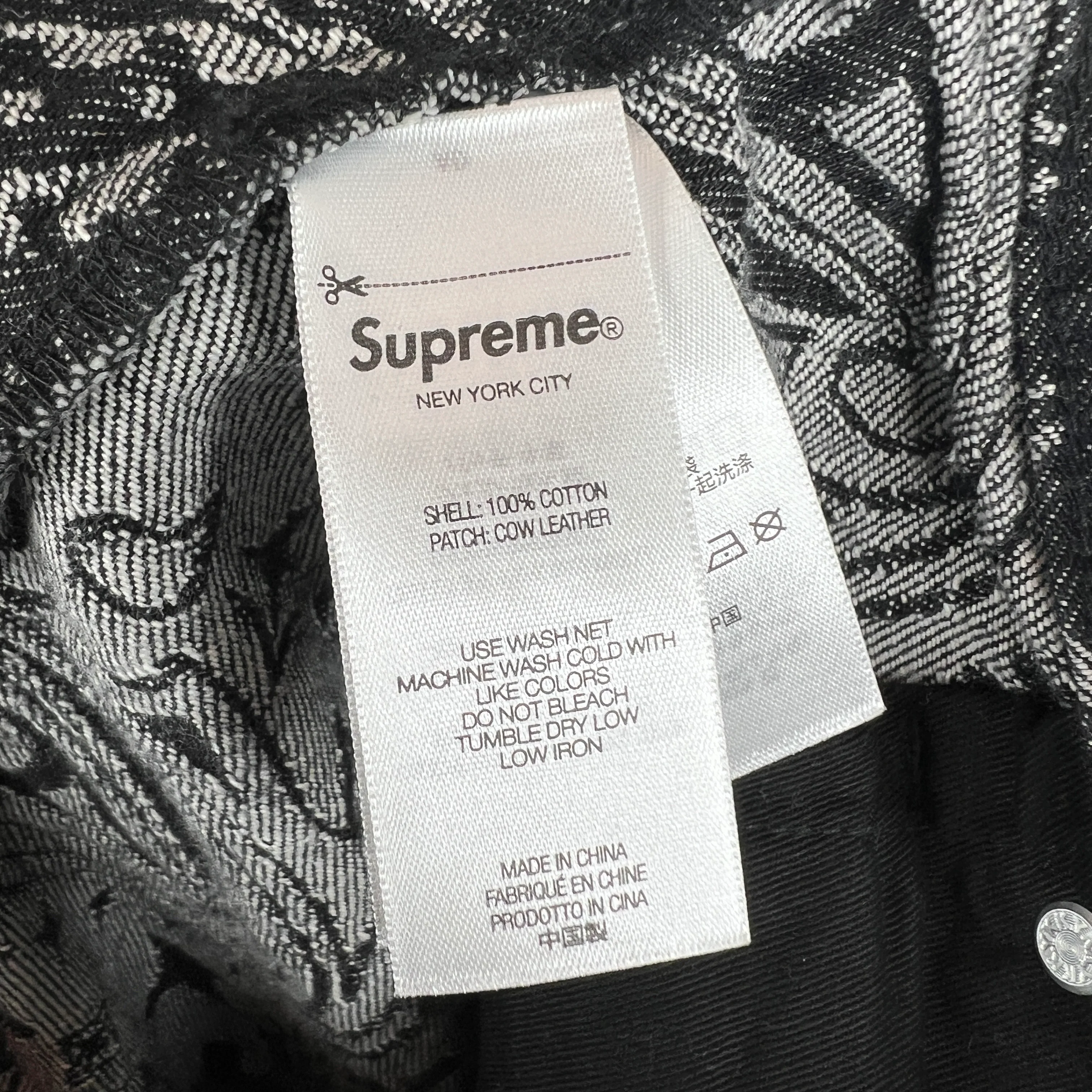 Supreme Black Paisley Jacquard Jeans - Image 4