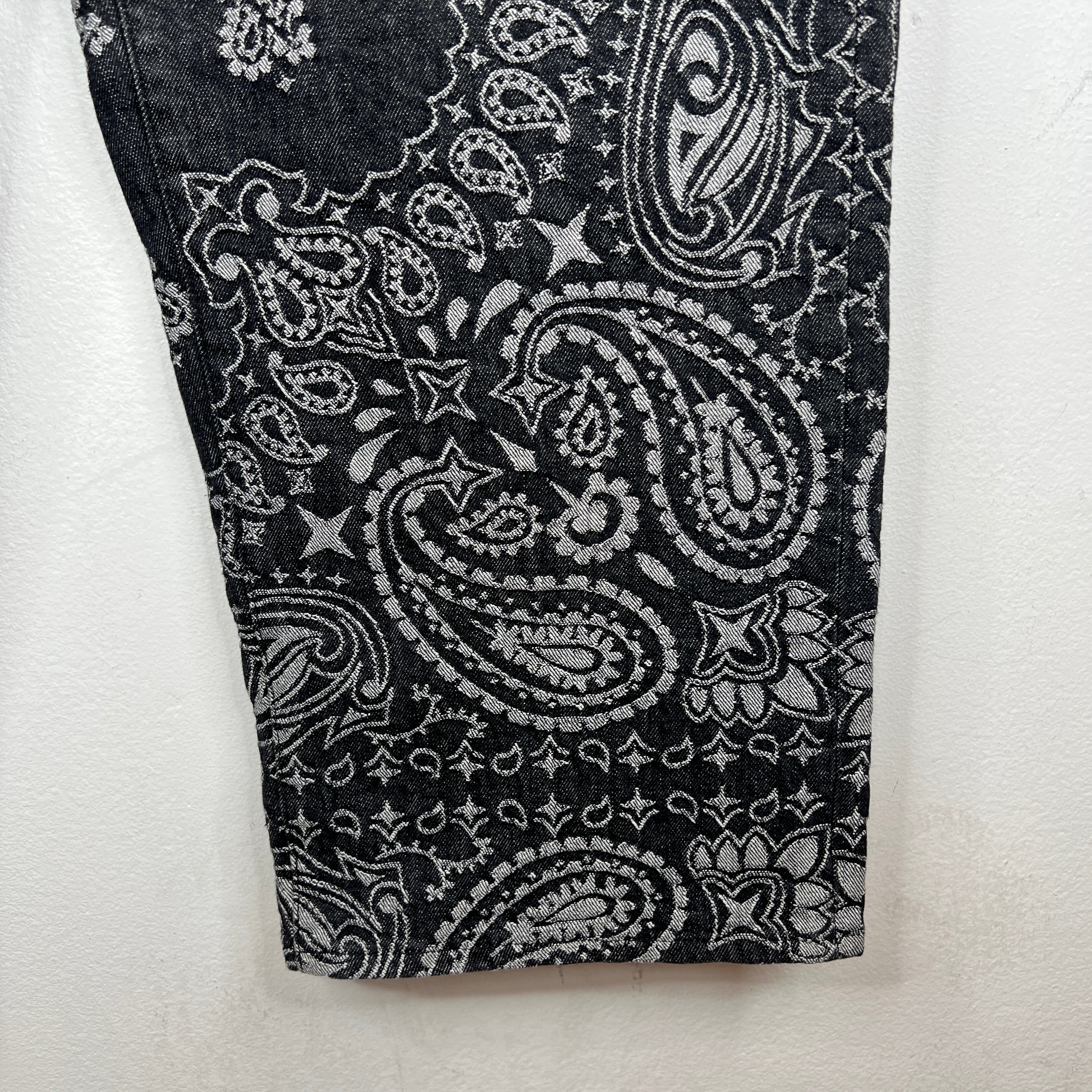 Supreme Black Paisley Jacquard Jeans - Image 7