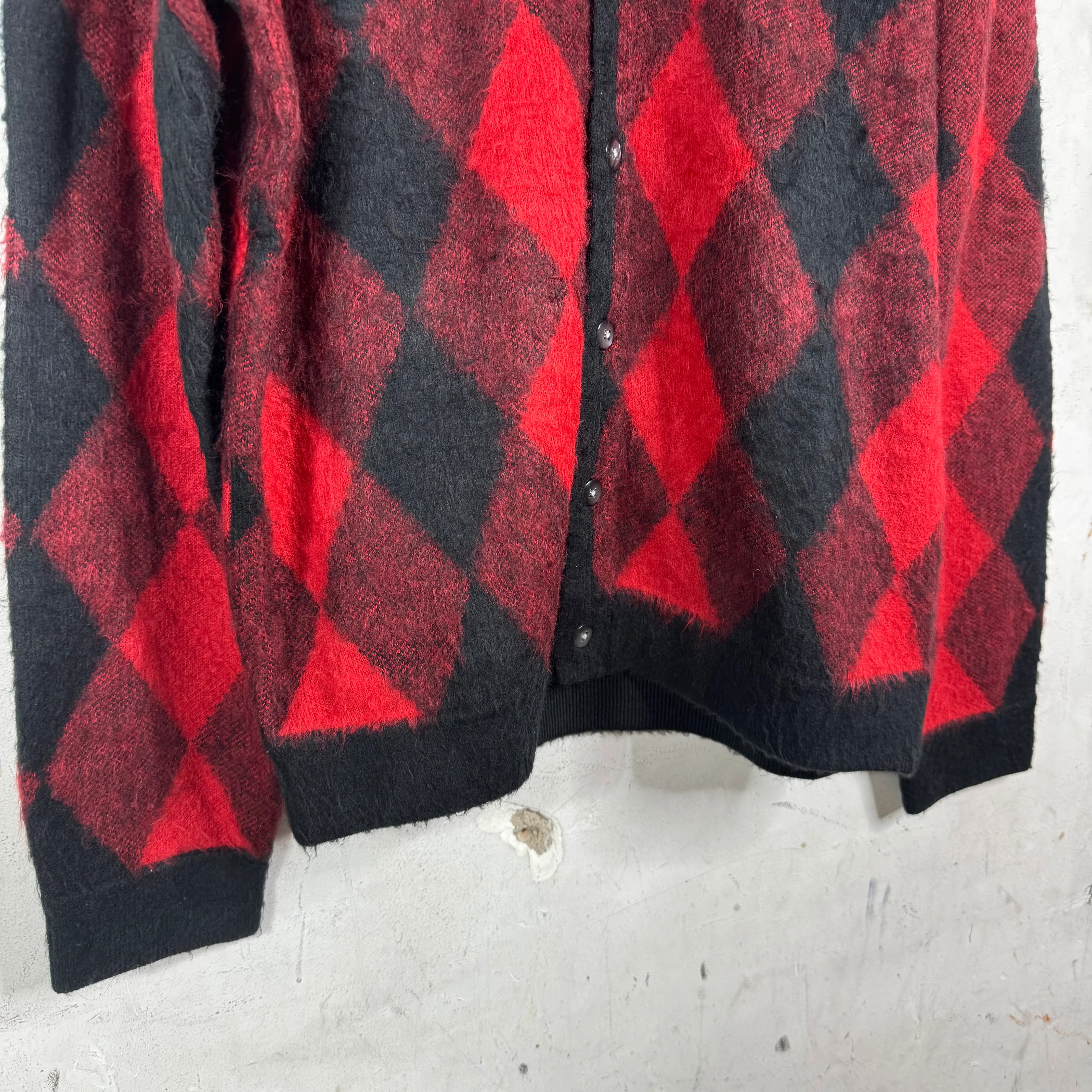 Supreme Checkered Cardigan Black/Red - Image 6