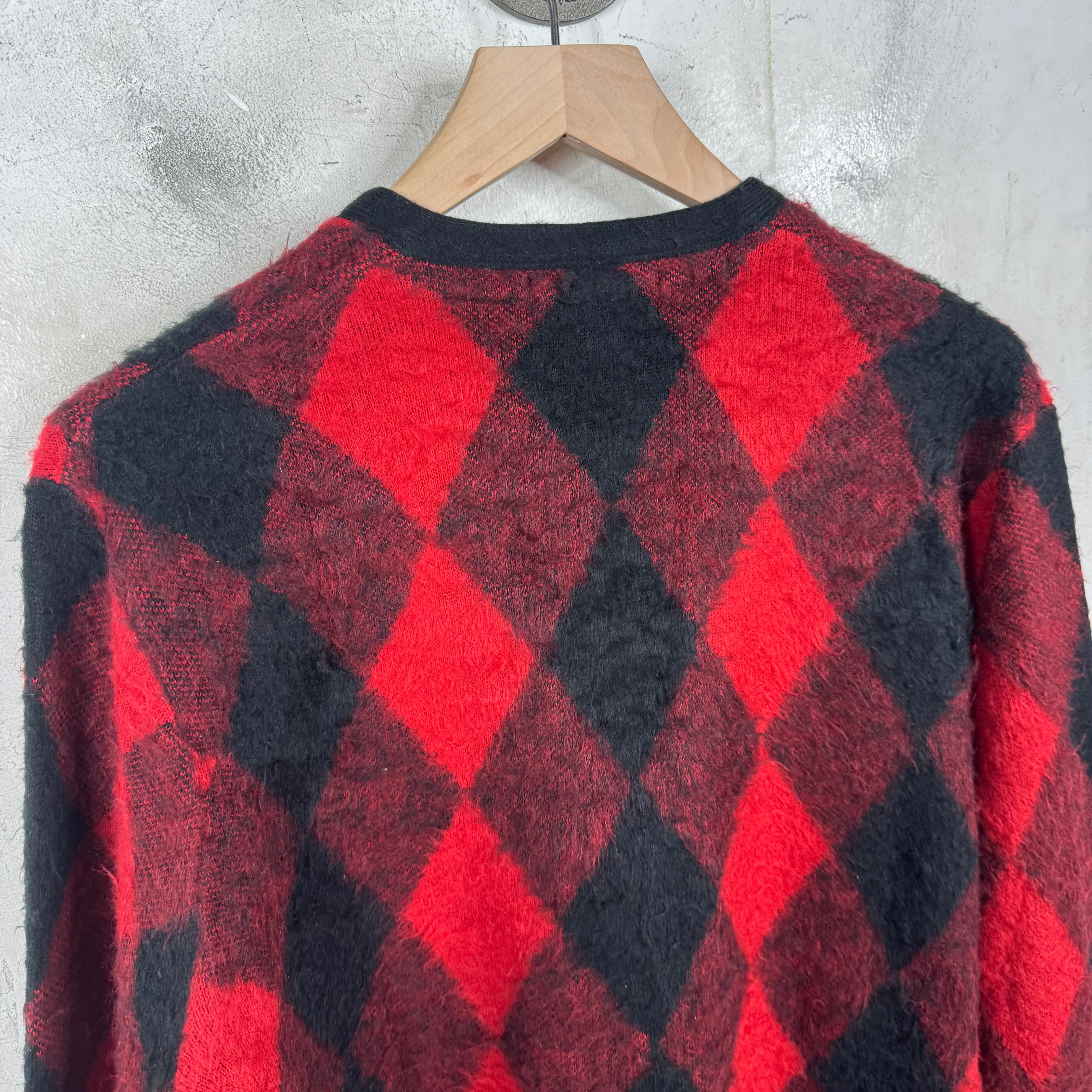 Supreme Checkered Cardigan Black/Red - Image 7