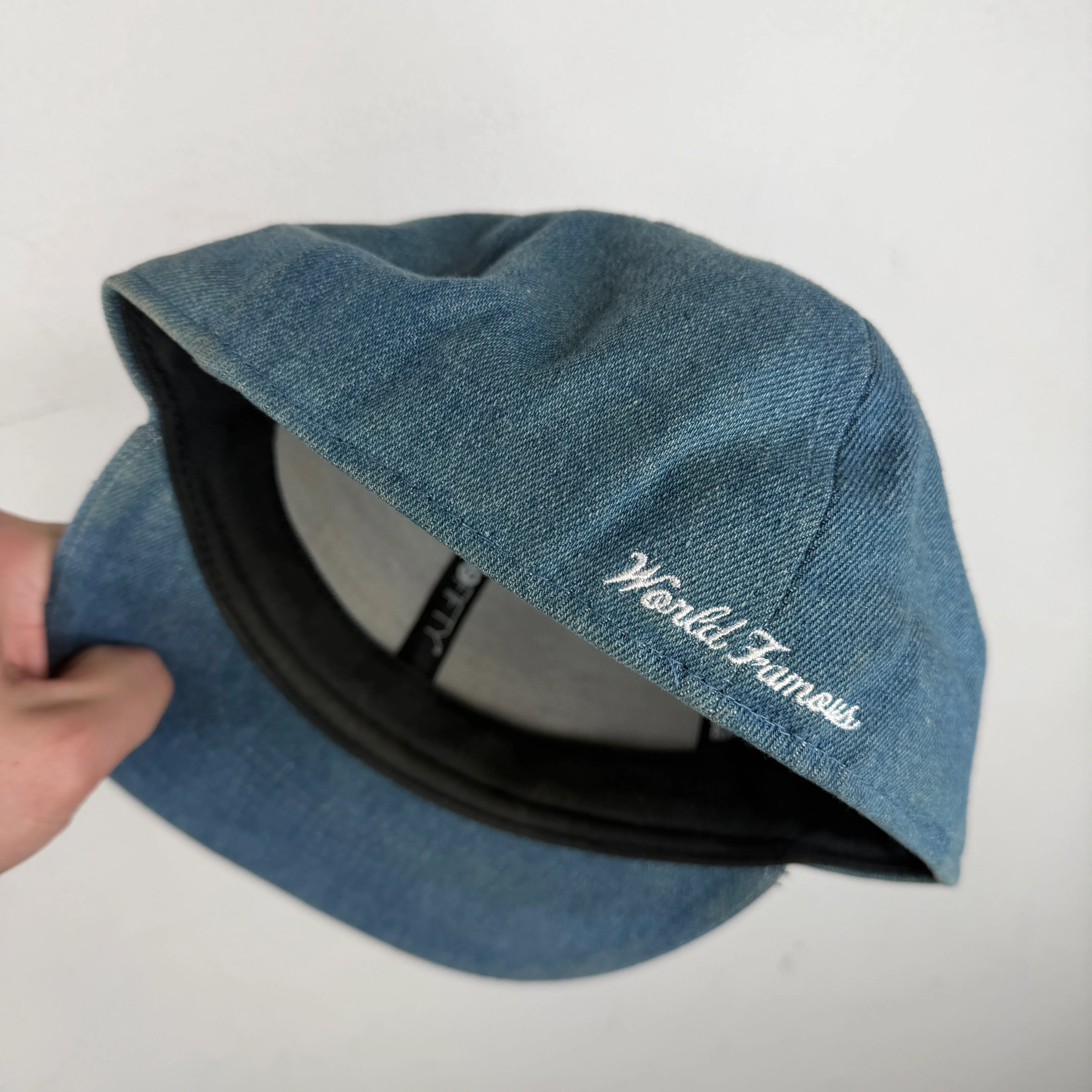 Supreme Denim Box Logo Fitted Hat - Image 2