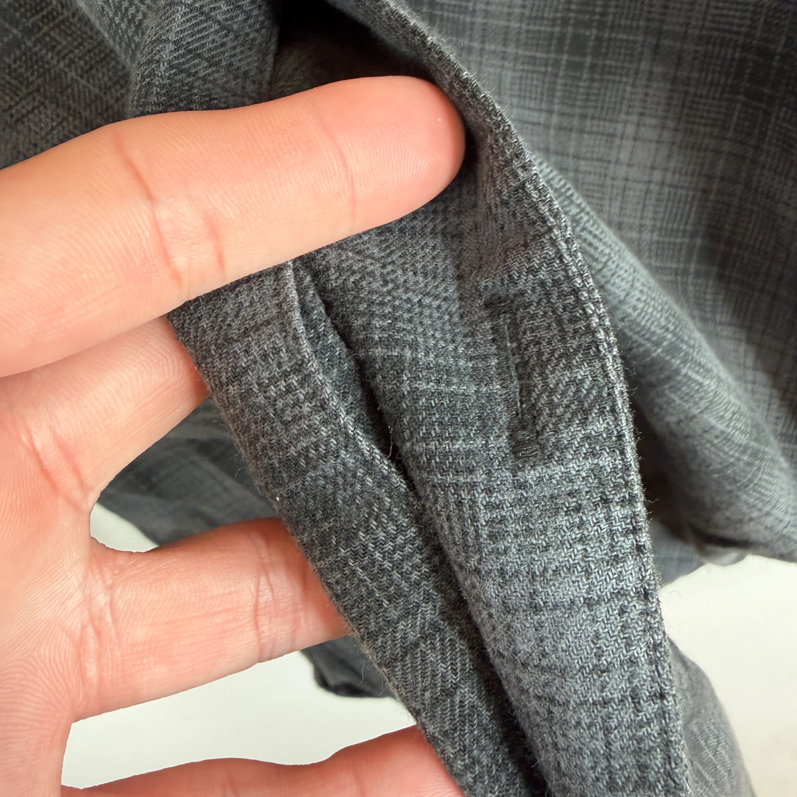Supreme Gray/Black Button Up Flannel - Image 6
