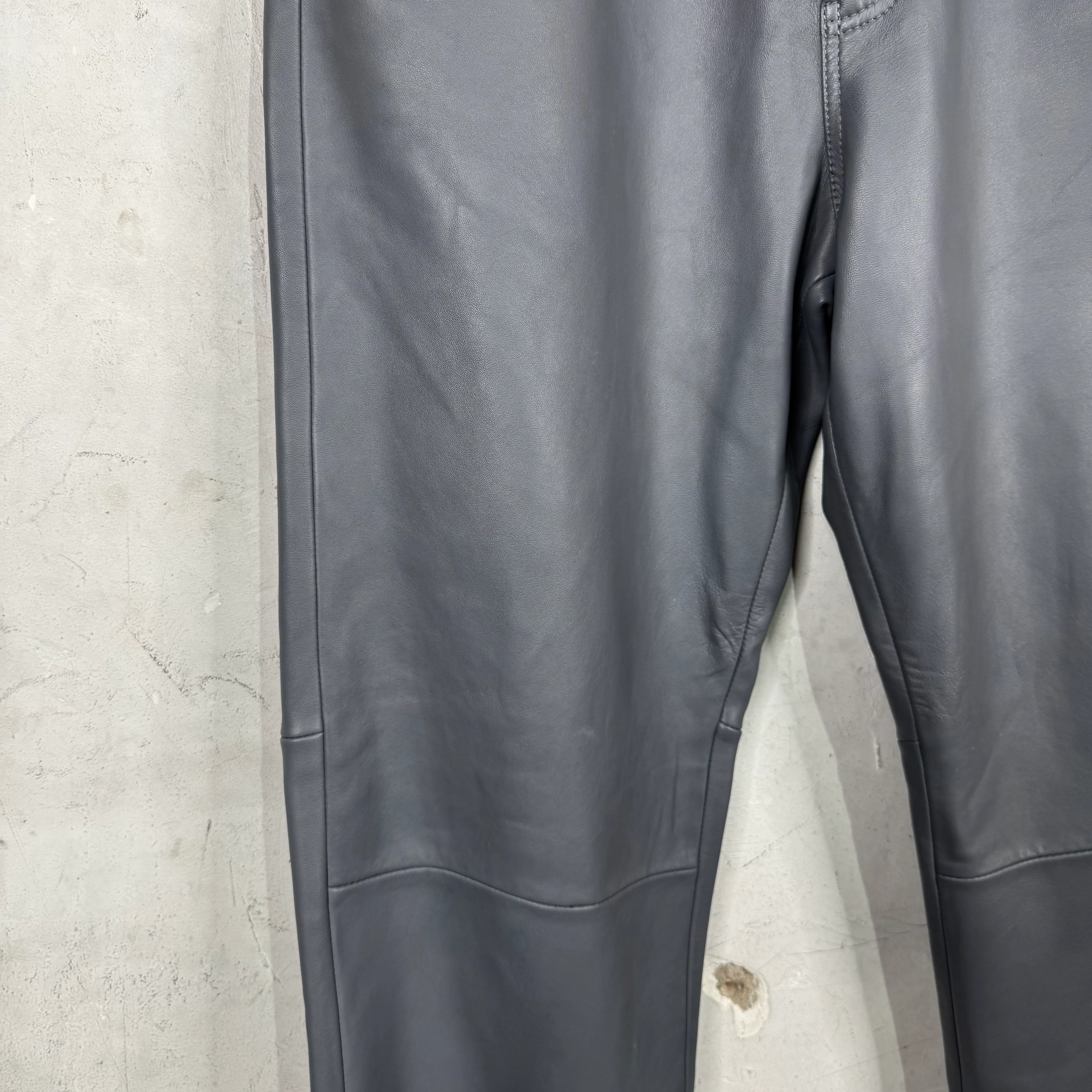 Supreme Grey Leather Pants - Image 7