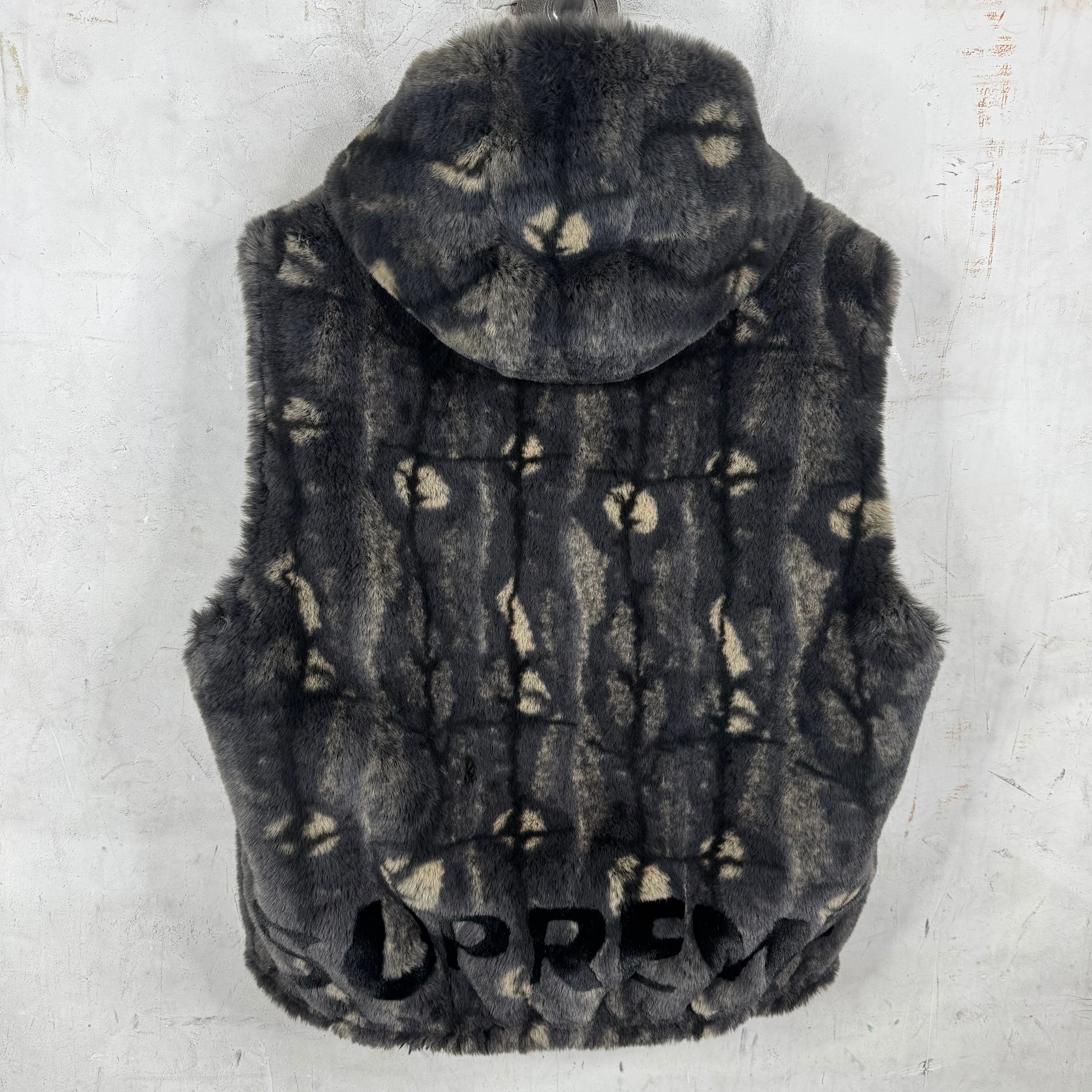 Supreme Hooded Faux Fur Vest - Image 2
