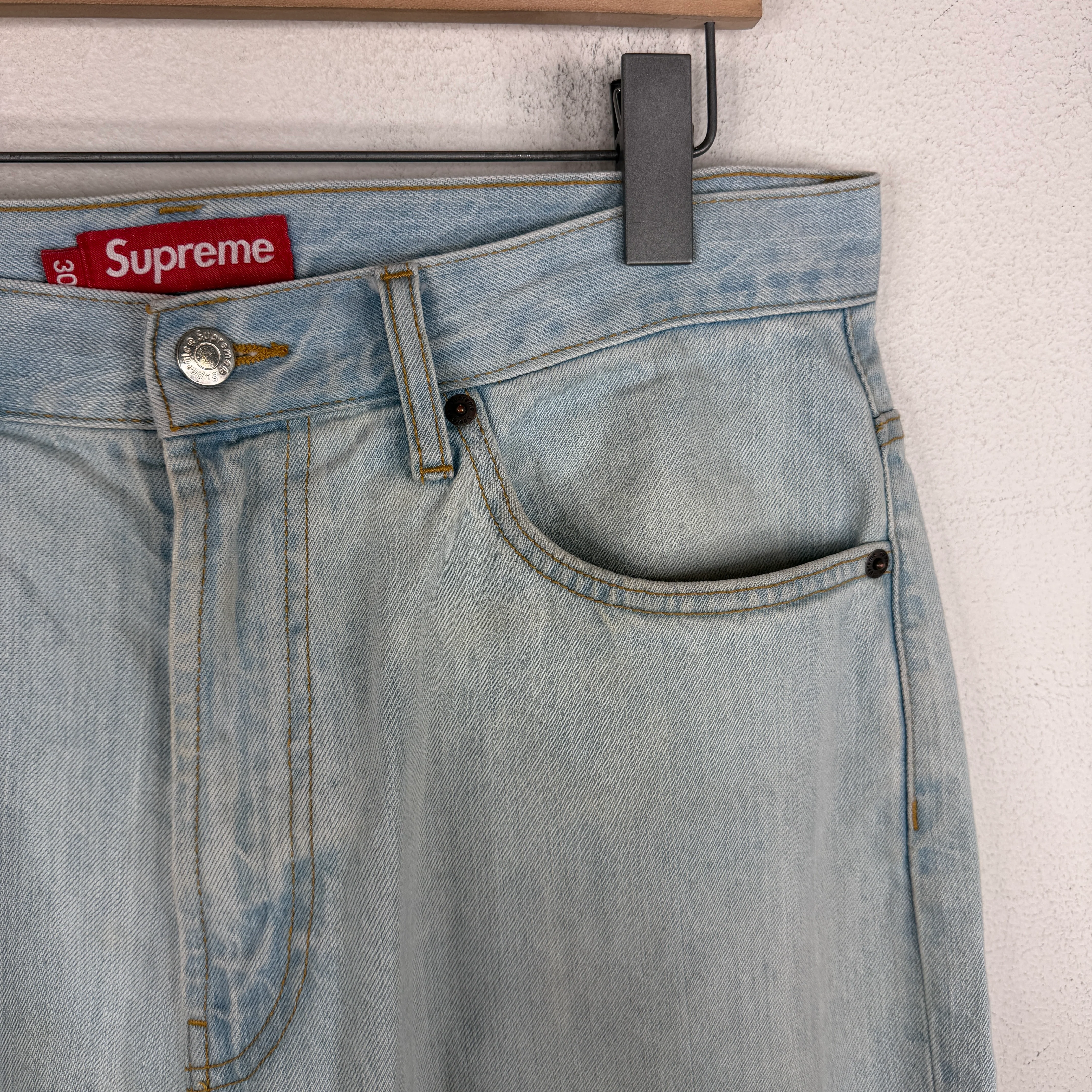 Supreme Light Wash Baggy Jeans - Image 8