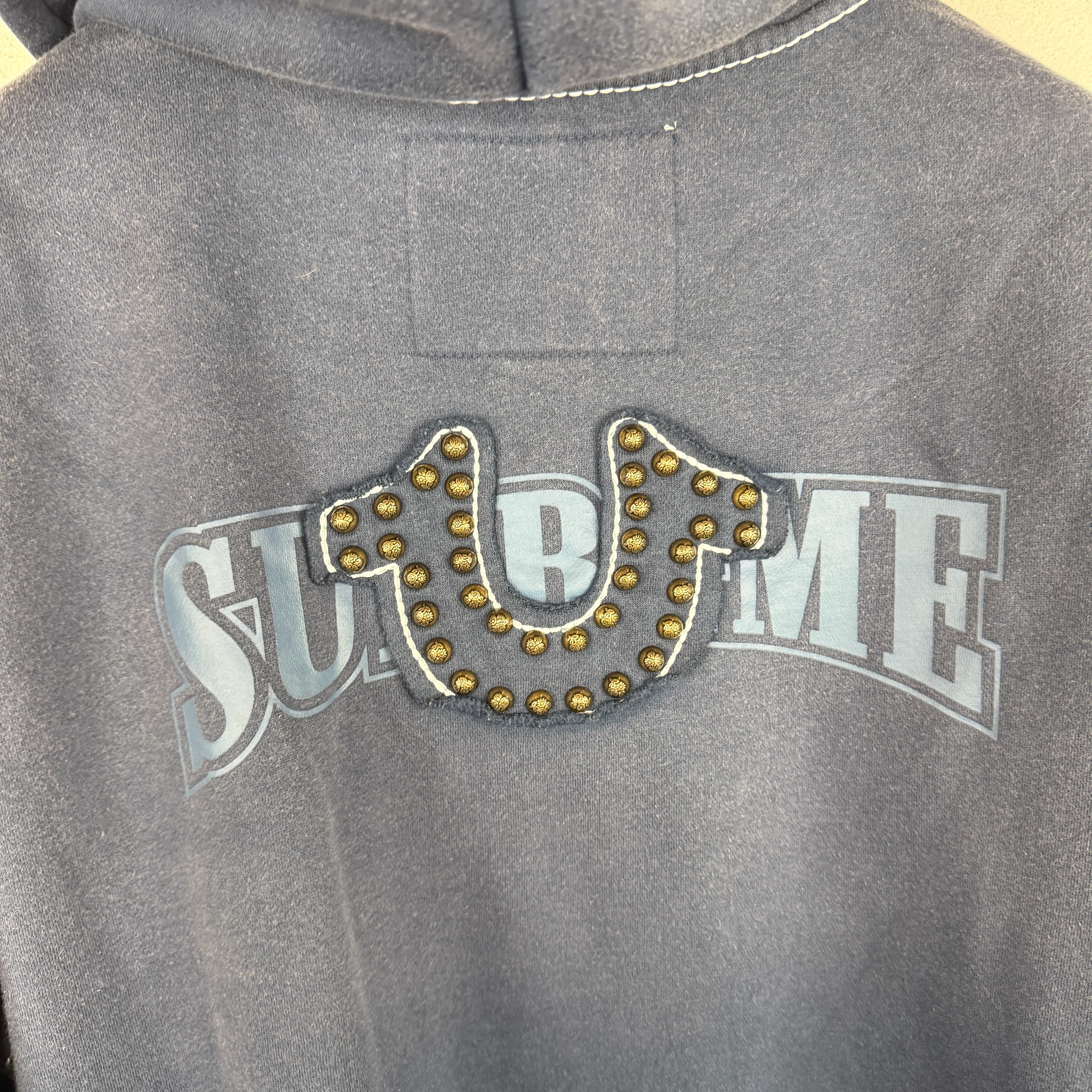 Supreme Navy True Religion Zip Up Hoodie - Image 8