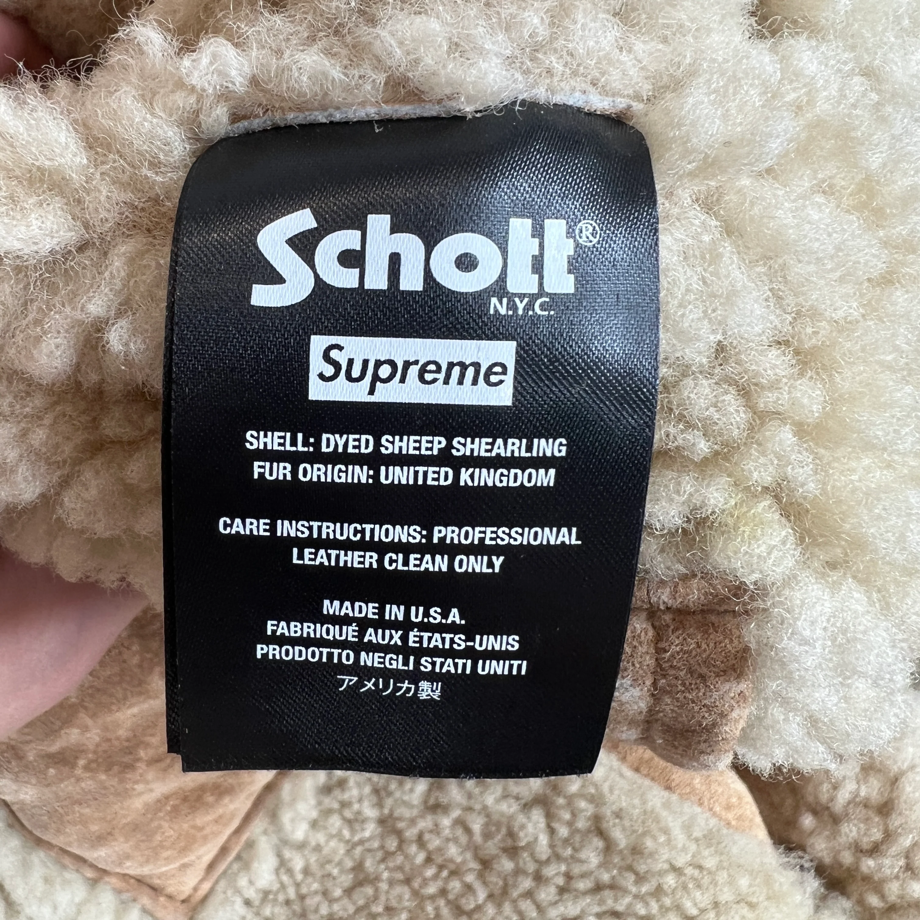 Supreme Schott Shearling Coat - Image 4