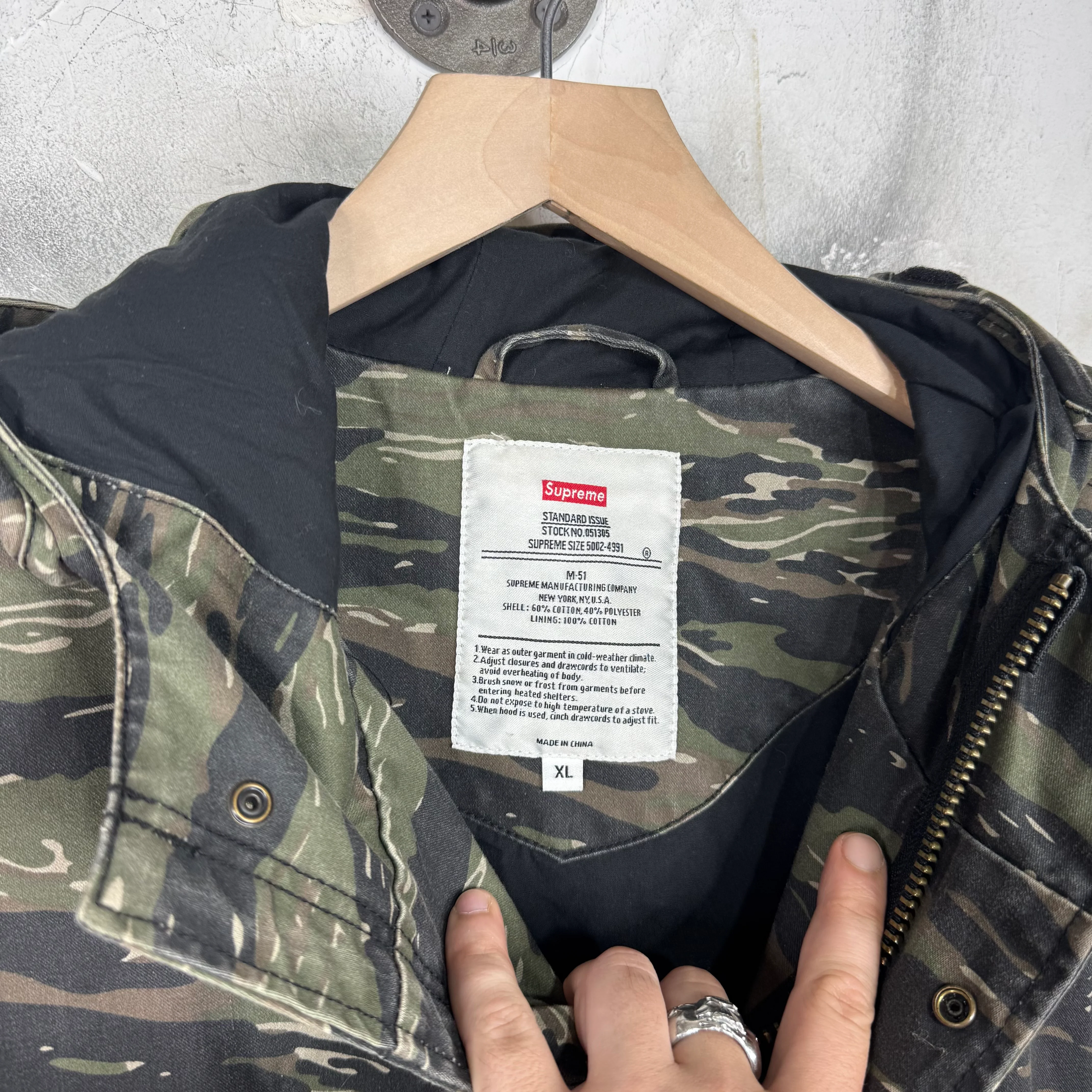 Supreme Tiger Camo Military Jacket - Image 3