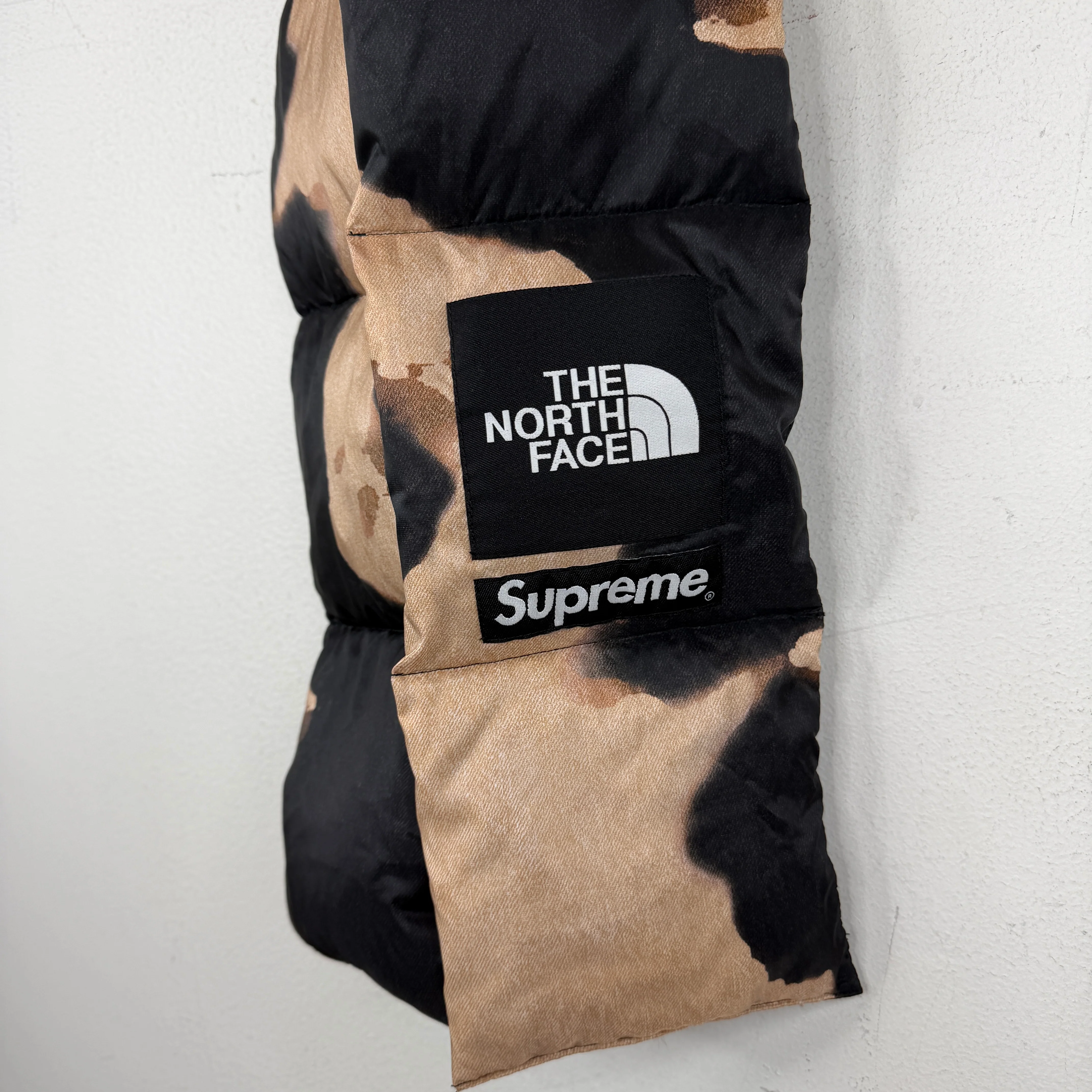 Supreme TNF Bleached Print 700 Fill Scarf - Image 2