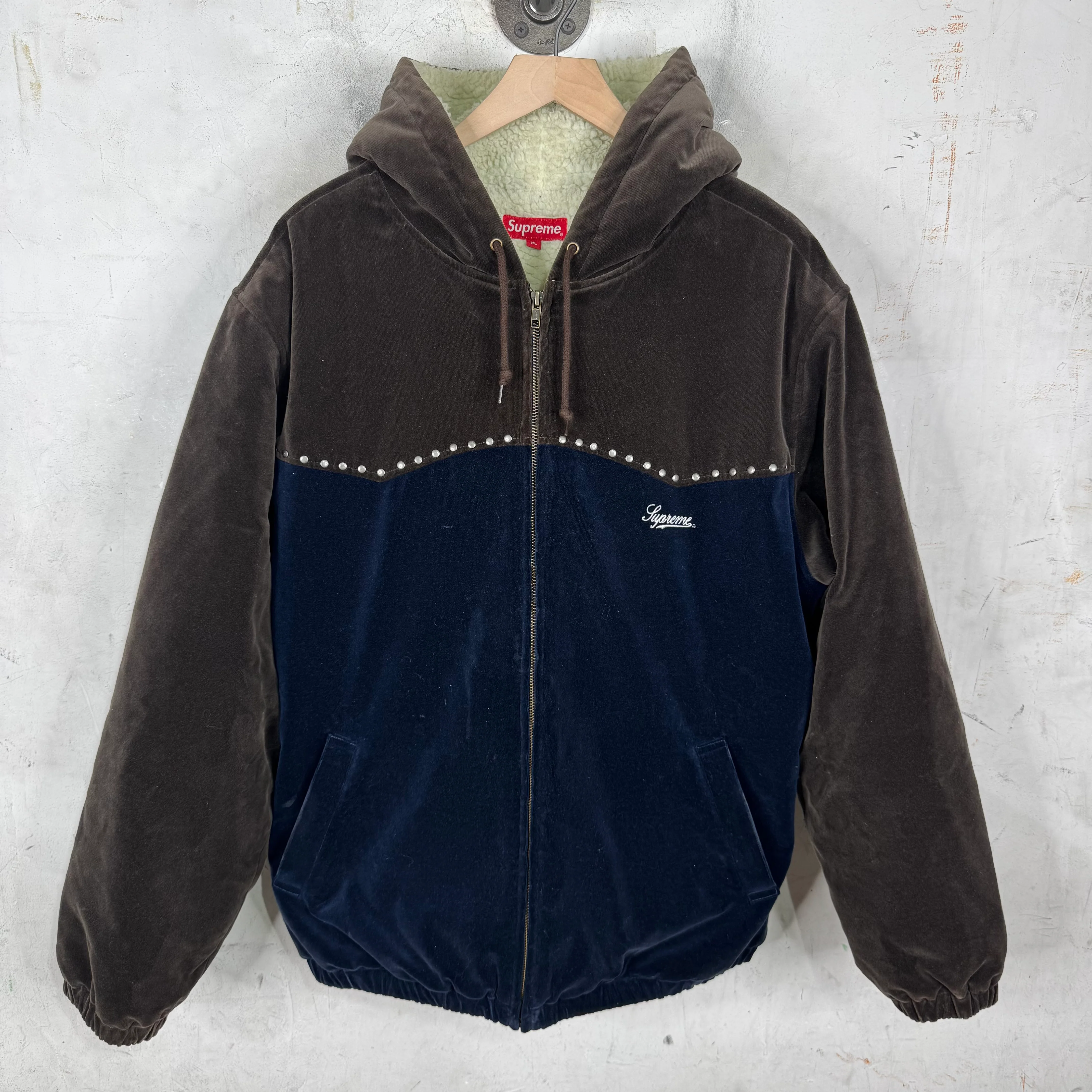 Supreme Velour Studded Fleece Lined Jacket