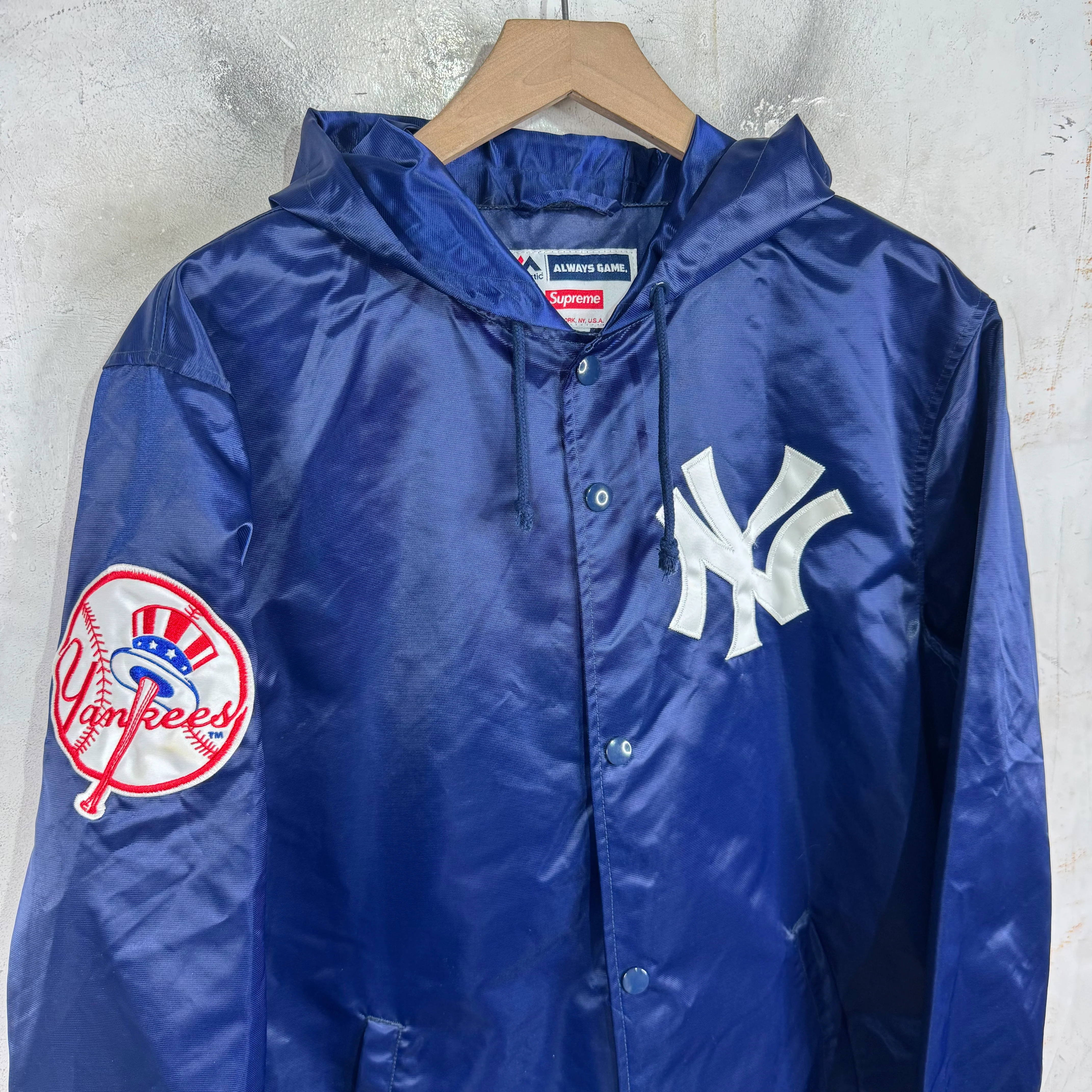 Supreme x Majestic Yankees Hooded Winbreaker - Image 5