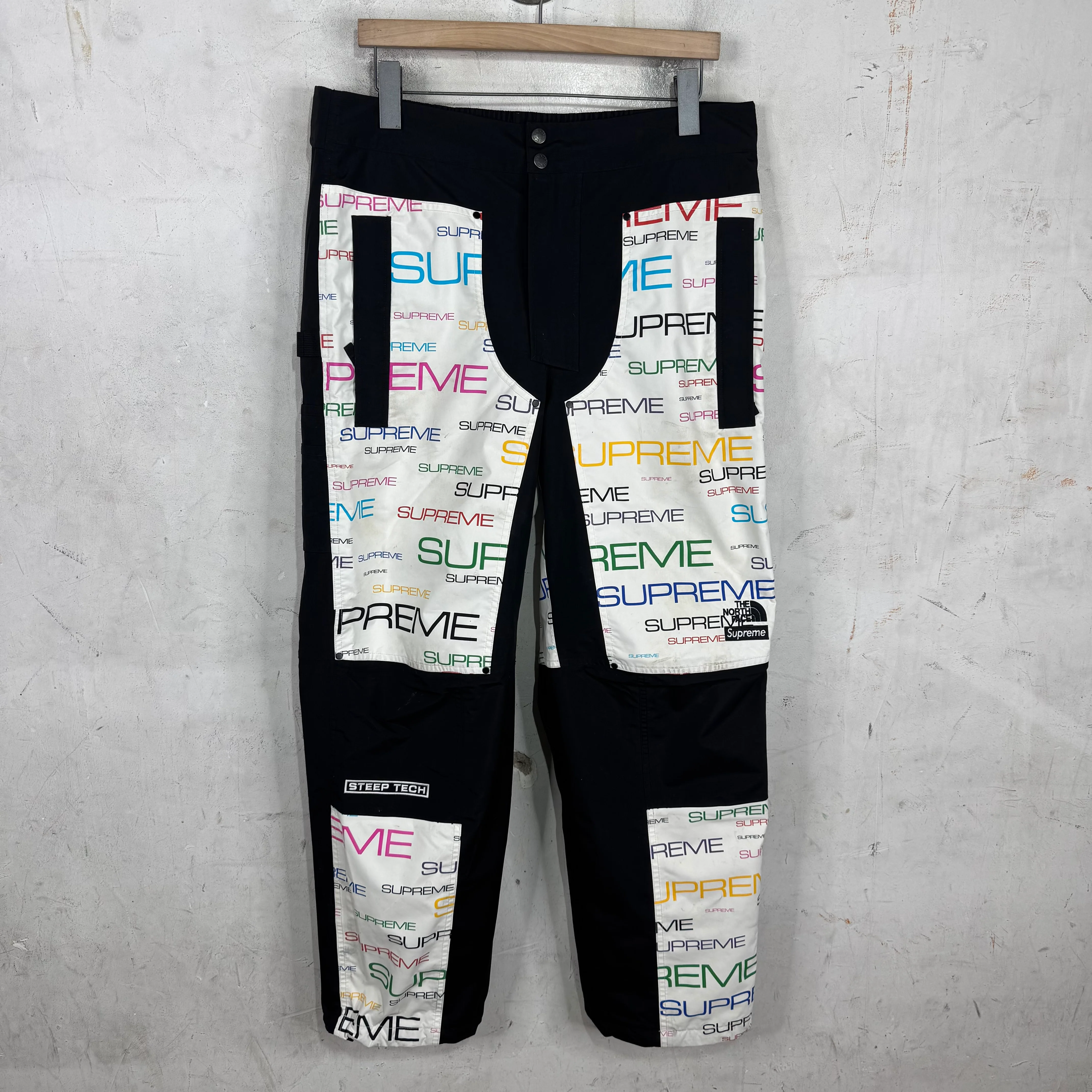 Supreme x TNF Multicolor Script Shell Pants