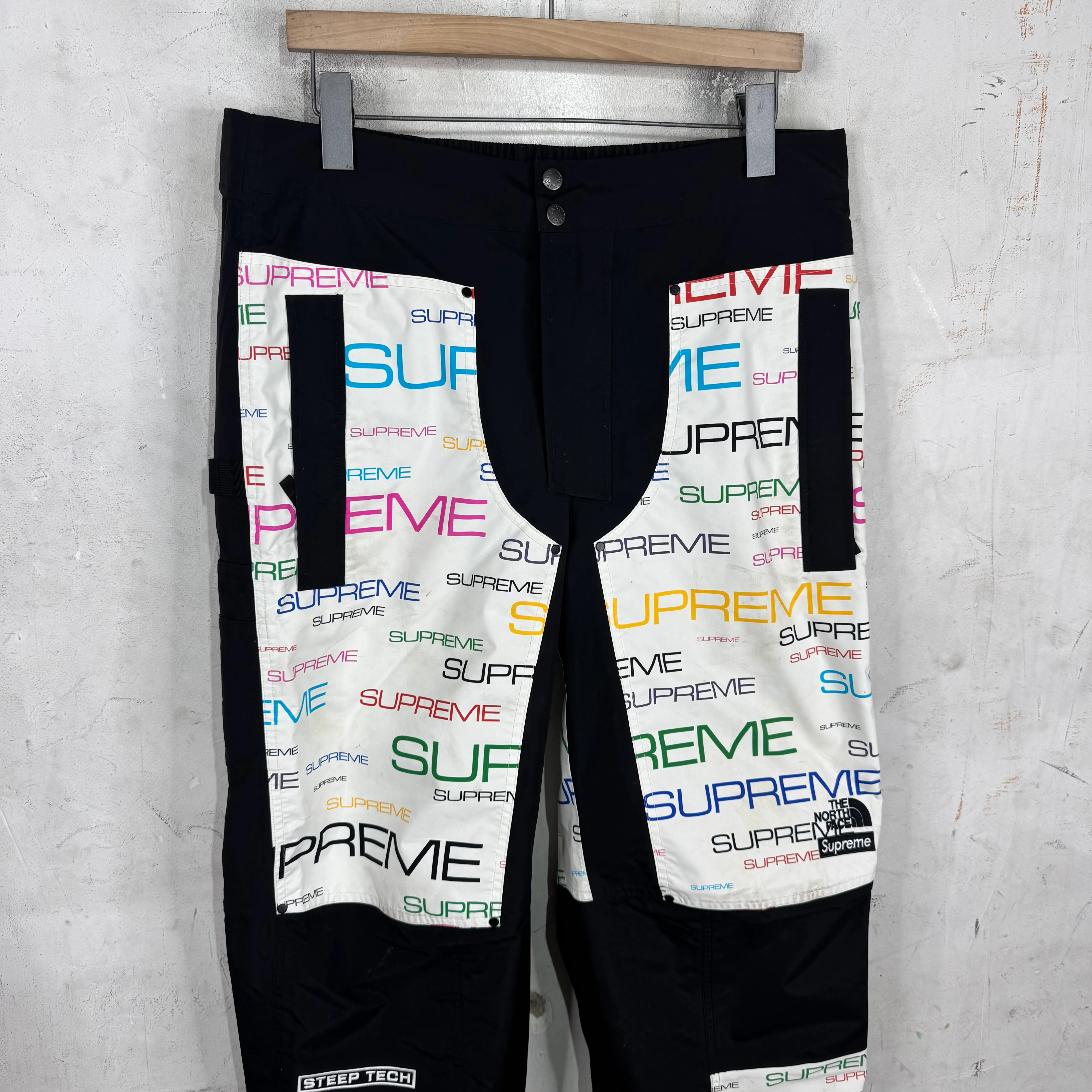 Supreme x TNF Multicolor Script Shell Pants - Image 6
