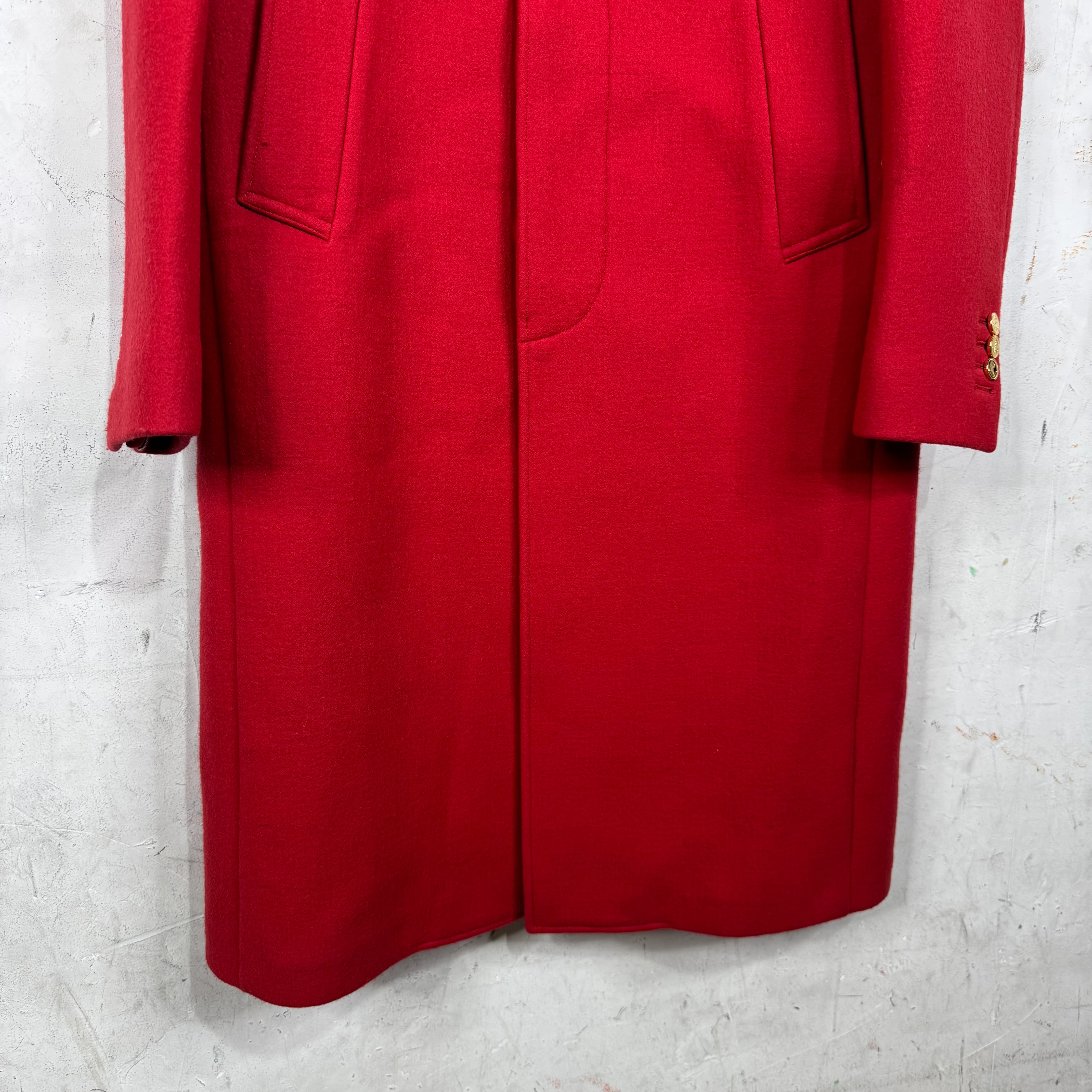 Thom Browne Red Wool Trench Coat - Image 9