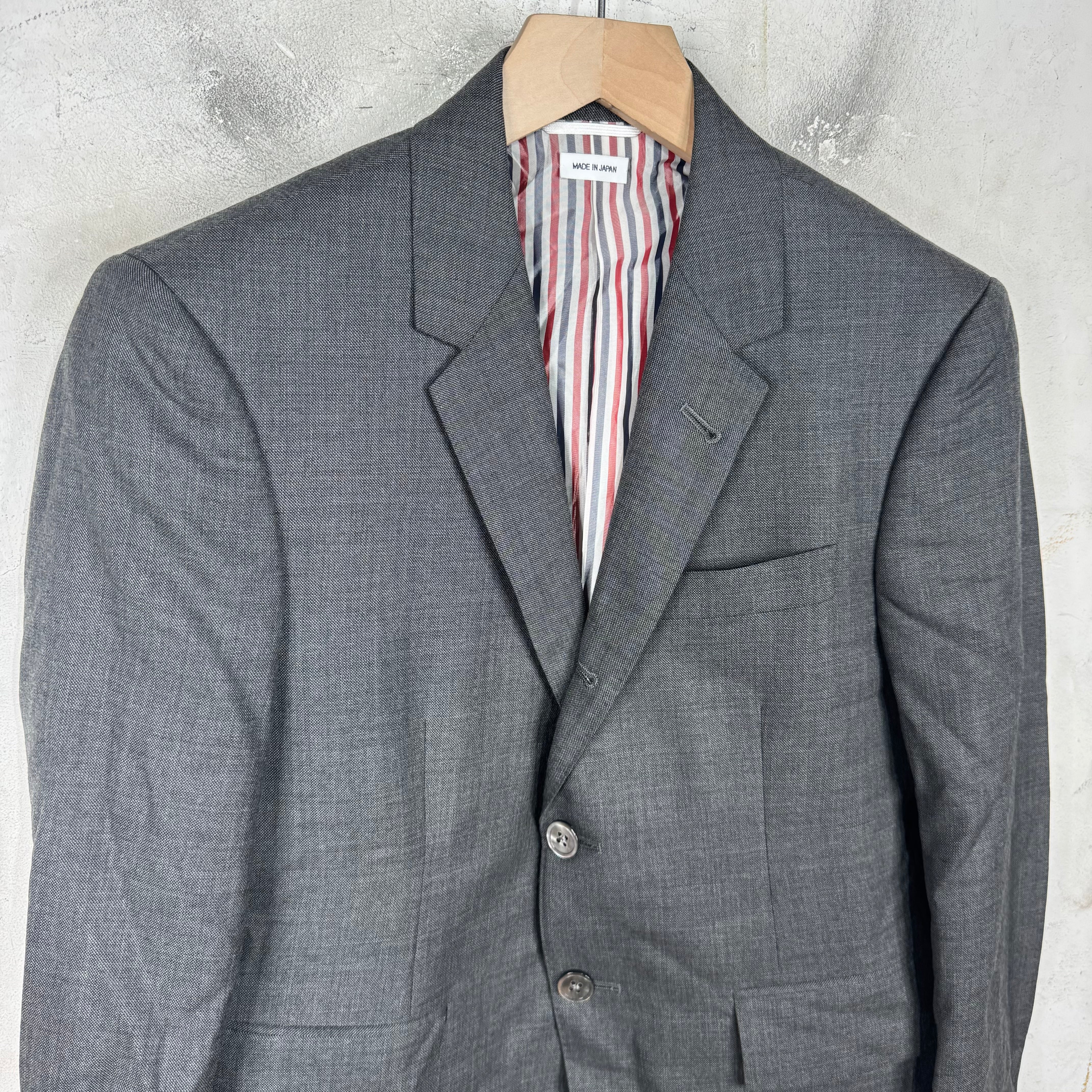 Thom Browne Dark Grey Tailored Lined Blazer - Image 5