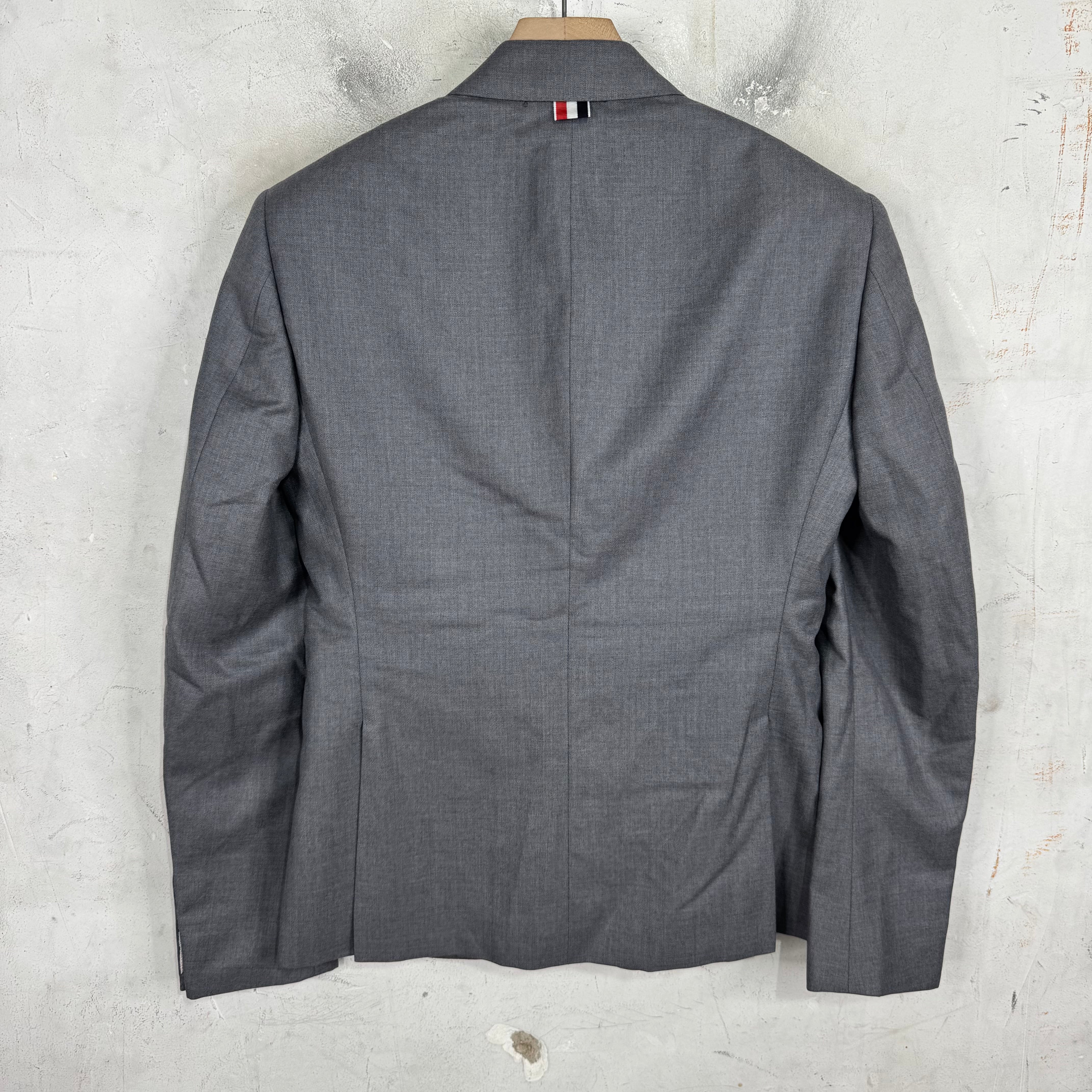 Thom Browne Grey 2-Button Blazer - Image 2