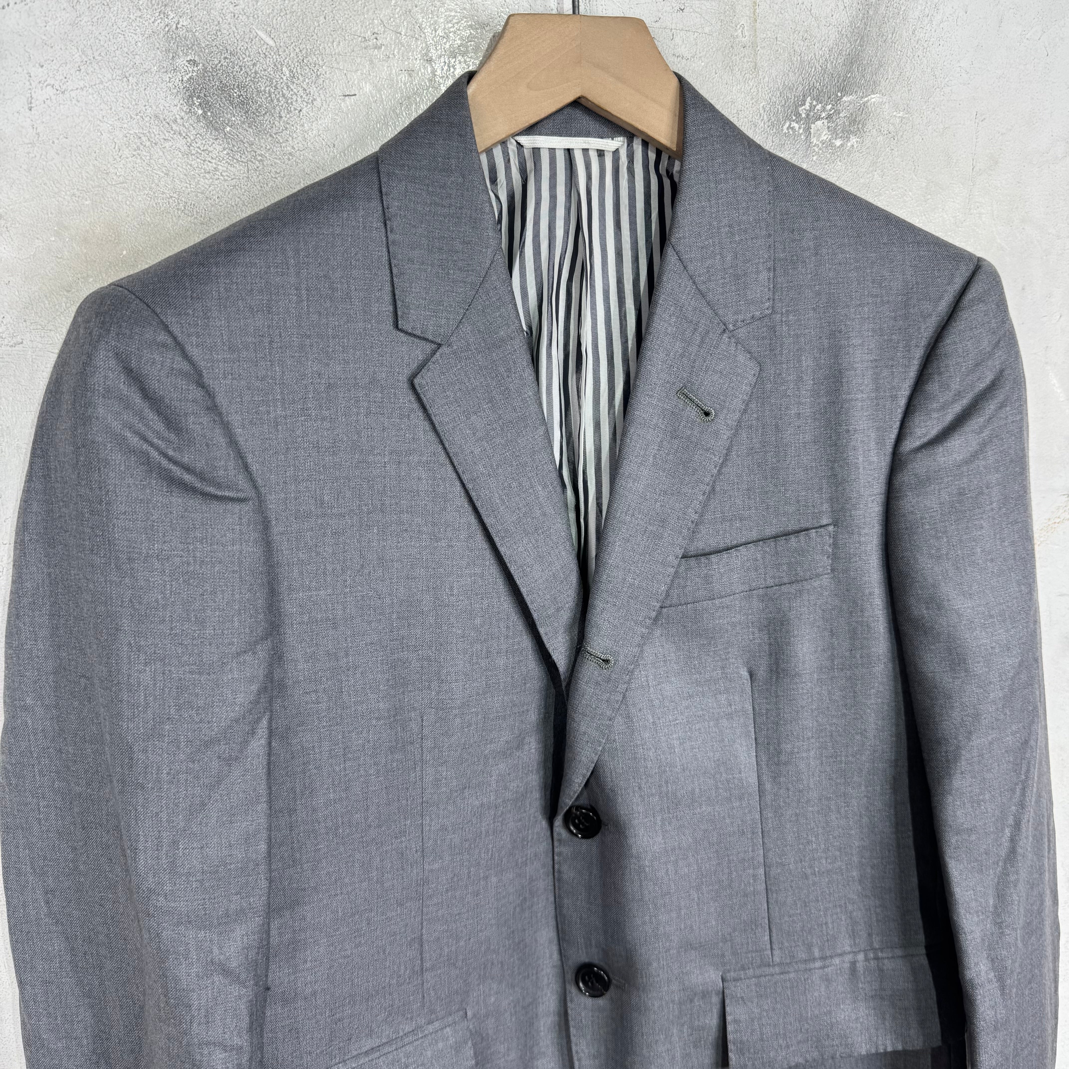 Thom Browne Grey 2-Button Blazer - Image 5